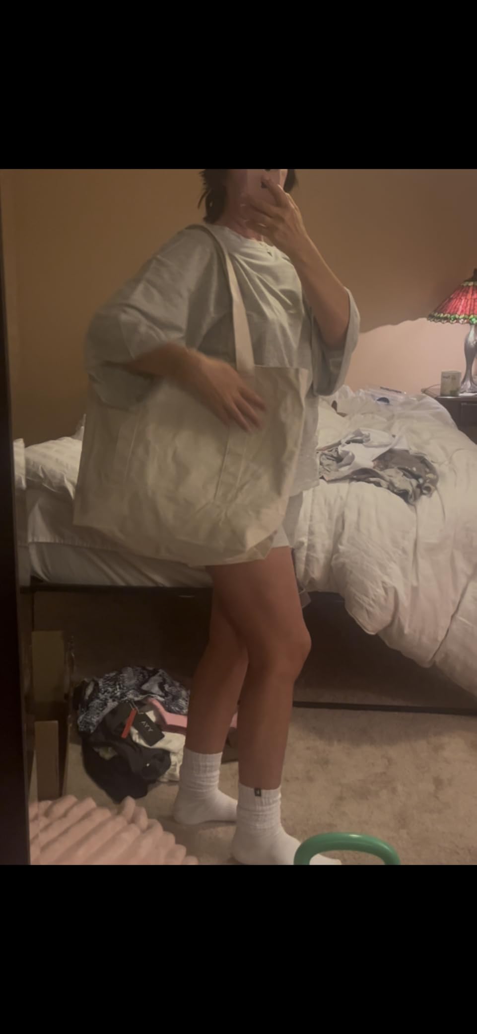 TOPDesign Canvas Tote Bags with an External Pocket, Reusable Grocery Shopping Bag, Top Zipper Closure, Daily Essentials customer photo 1