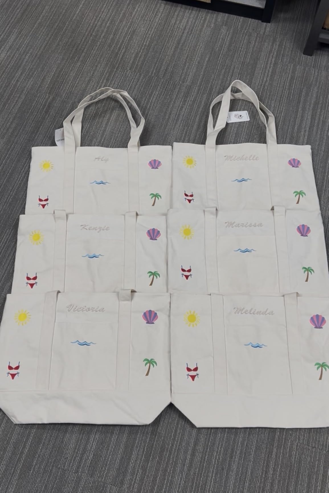 TOPDesign Canvas Tote Bags with an External Pocket, Reusable Grocery Shopping Bag, Top Zipper Closure, Daily Essentials customer photo 2