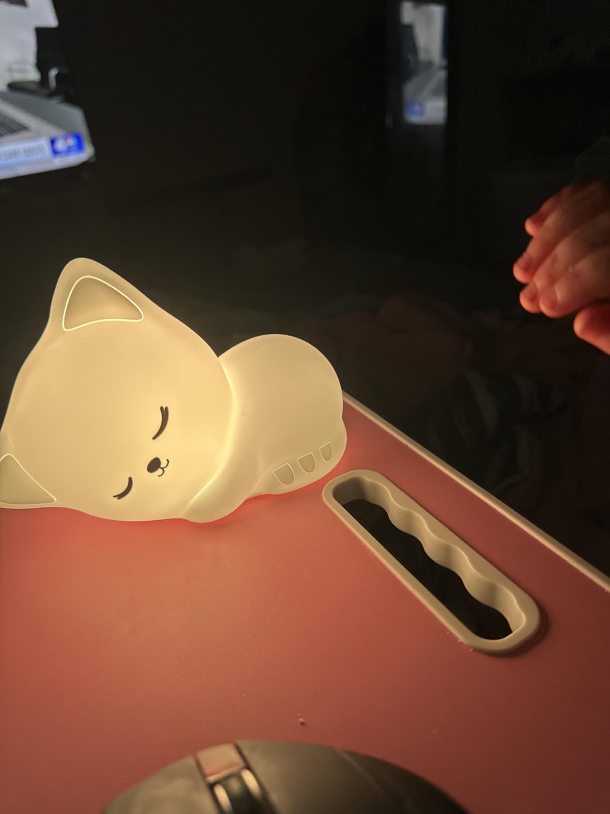 Cat Night Light for Kids 16 Colors, Silicone Squishy Girls Cat Themed Gifts customer photo 1
