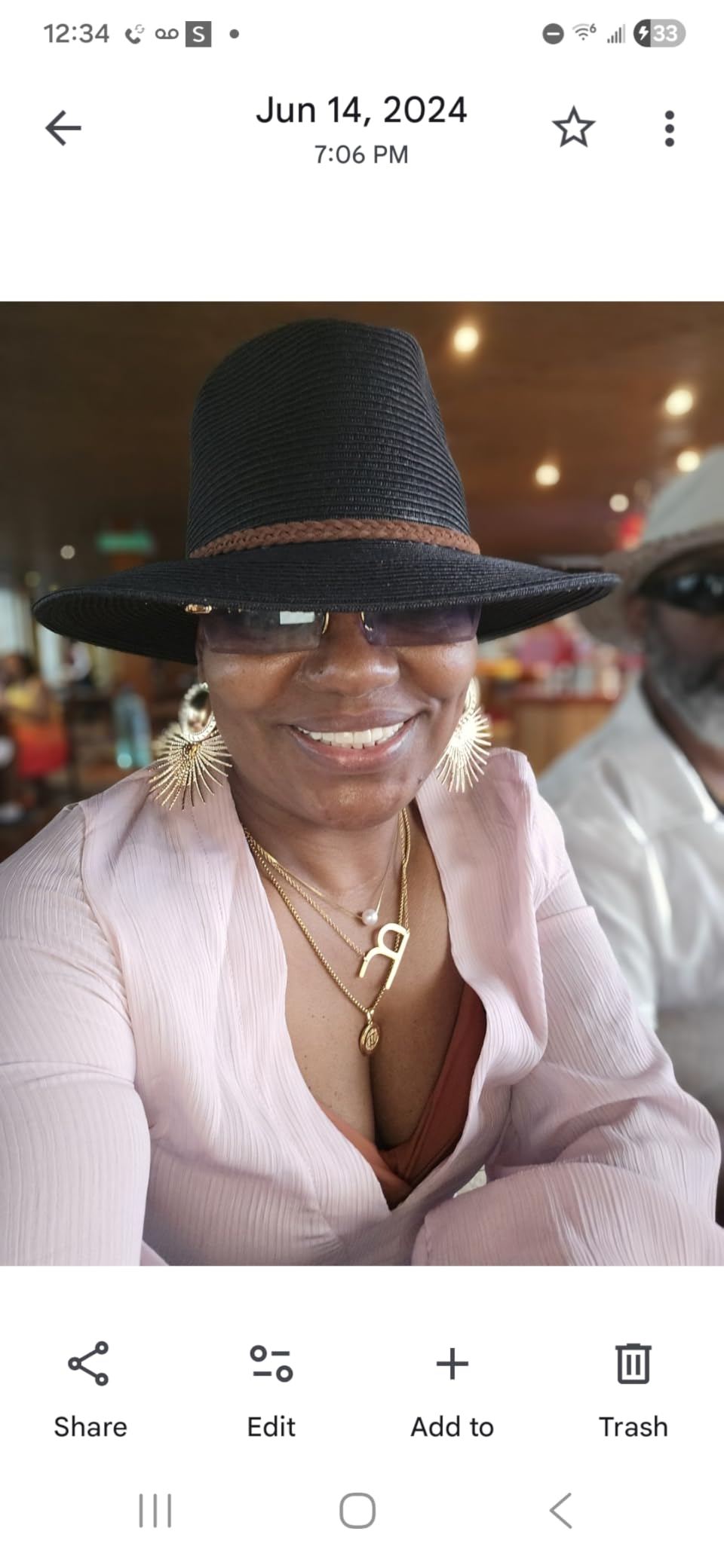 FURTALK Womens Wide Brim Sun Hat Beach Panama Fedora Straw Summer customer photo 2