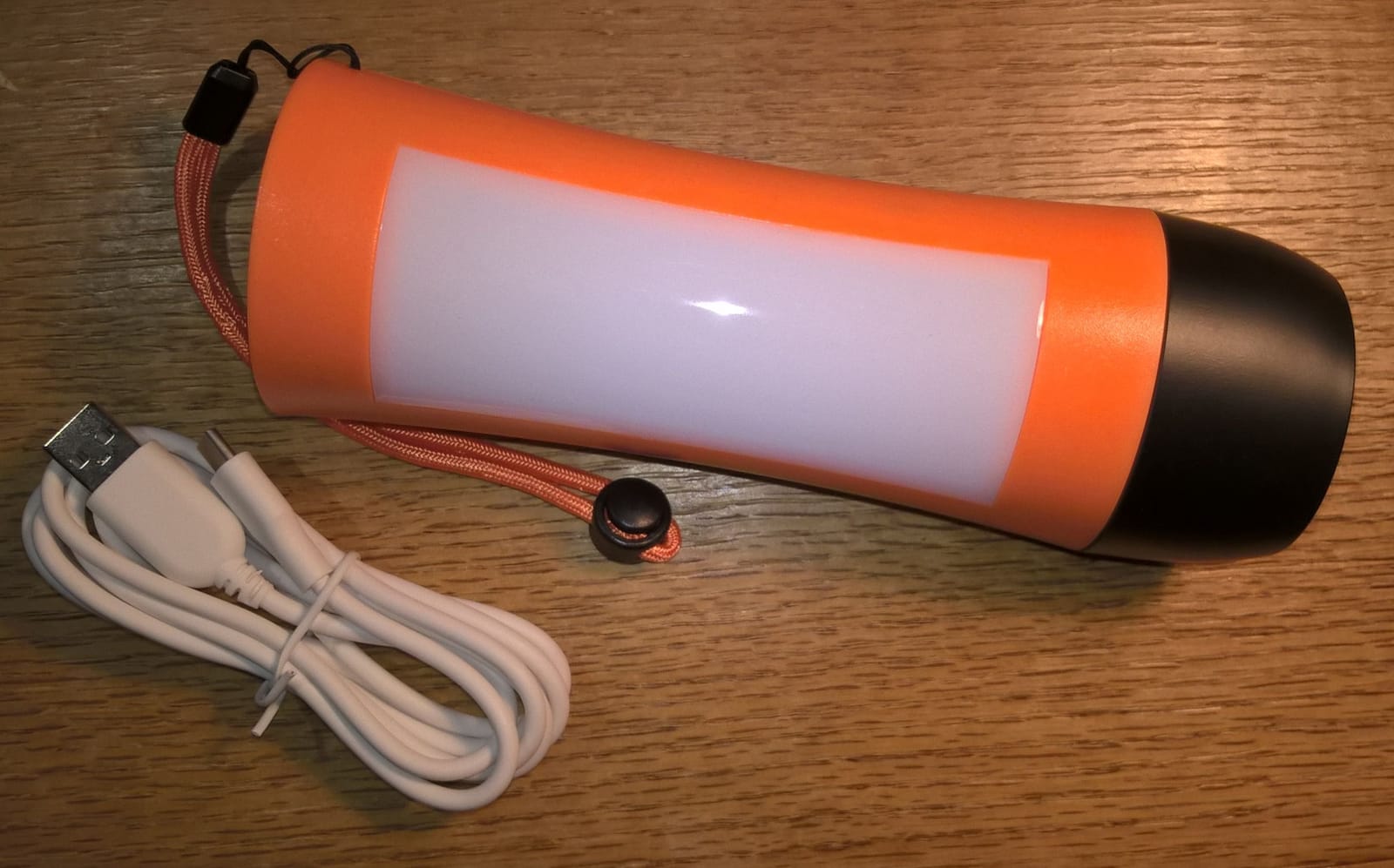 Rechargeable Hand Crank Flashlight/Generator/USB Charger for Phone and Emergency Survival Situations (Orange) customer photo 2