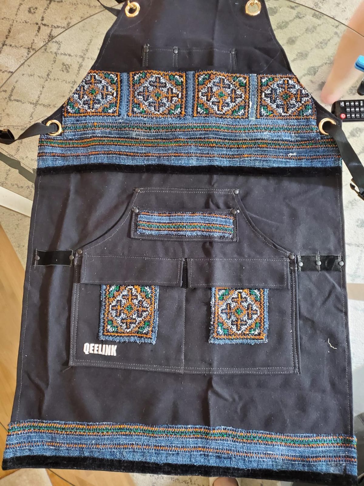 QeeLink BBQ Grill Apron for Kitchen with 10 Pockets customer photo 1