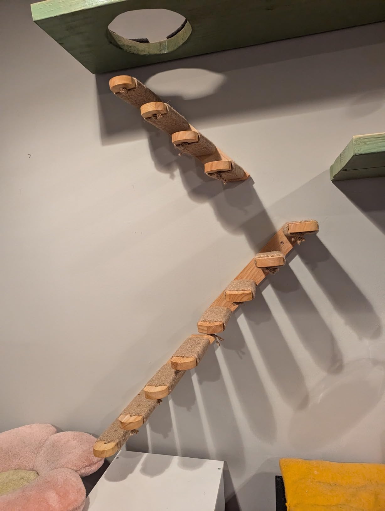 FUKUMARU Cat Climbing Shelf Wall Mounted, Small customer photo 1