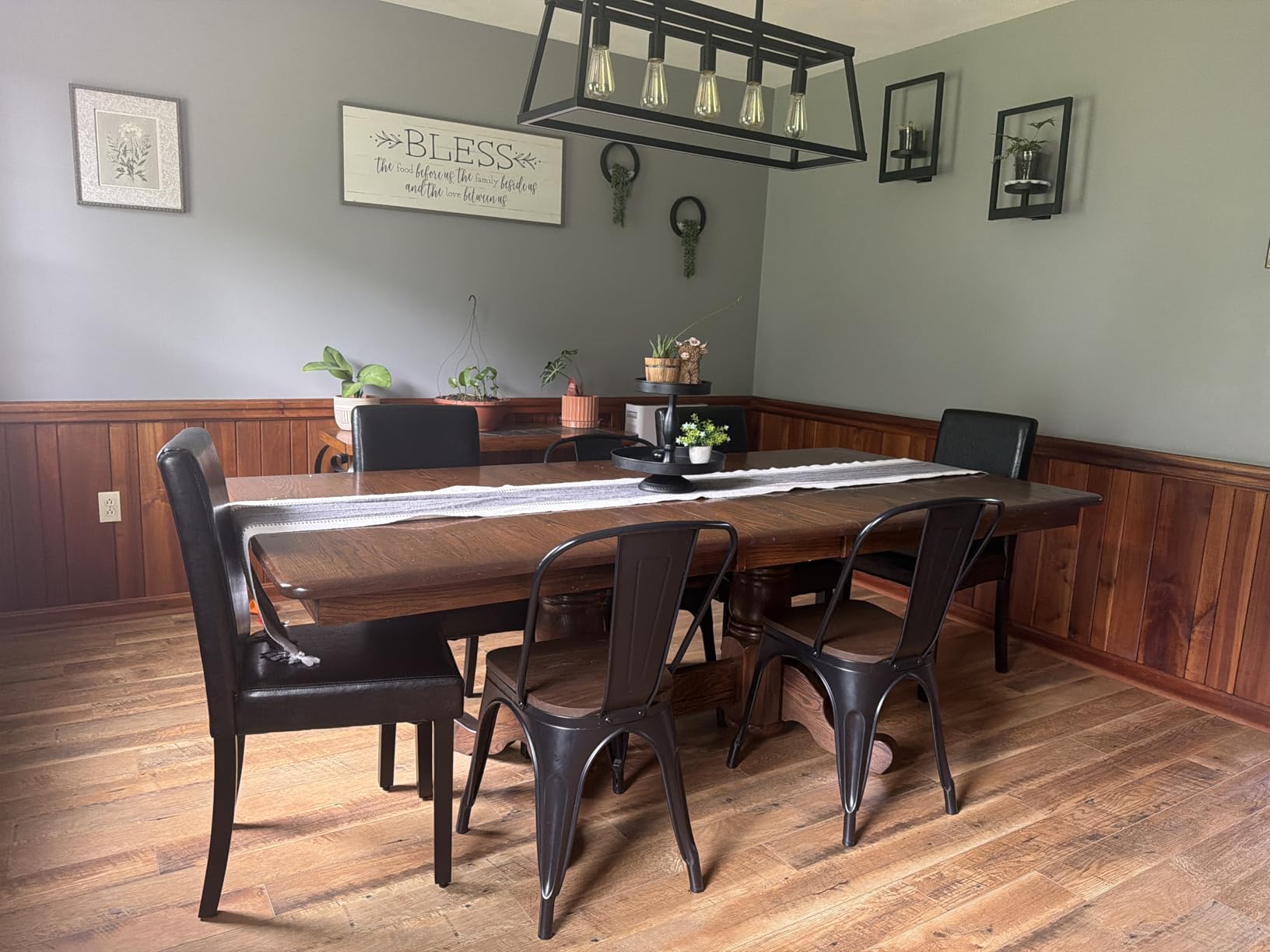 Yaheetech Dining Chairs Set of 4 Upholstered Kitchen Chairs Black customer photo 1