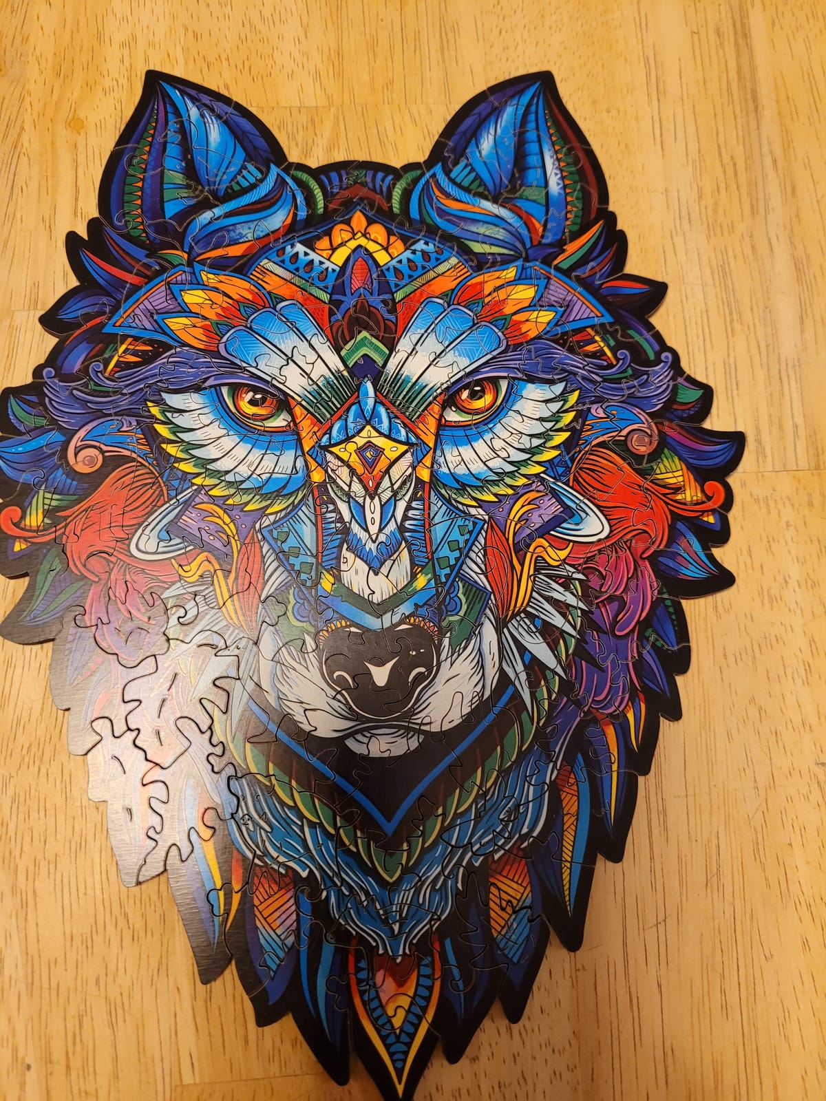 UNIDRAGON Wooden Puzzle for Adults - Majestic Wolf Jigsaw Puzzle - 101 pcs customer photo 2