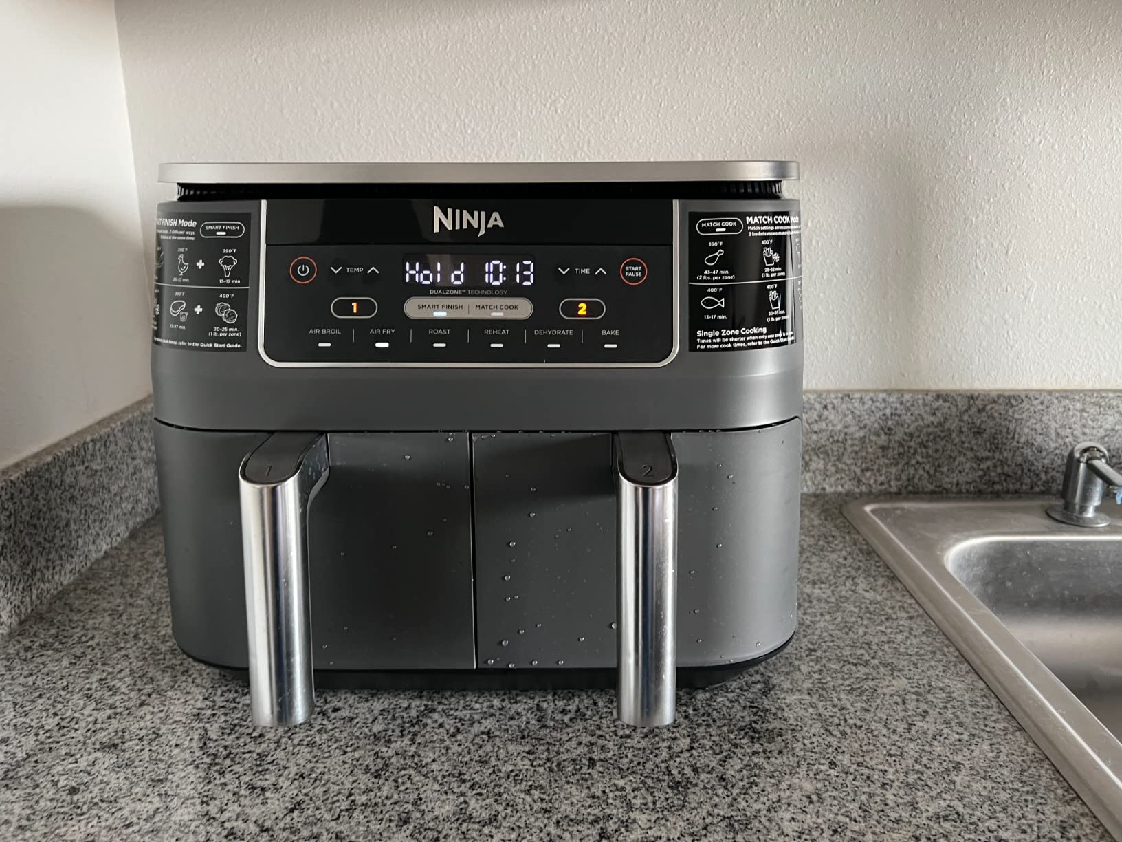 Ninja Foodi Air Fryer, 8 Qt DualZone, 6-in-1, Grey, DZ201 customer photo 2