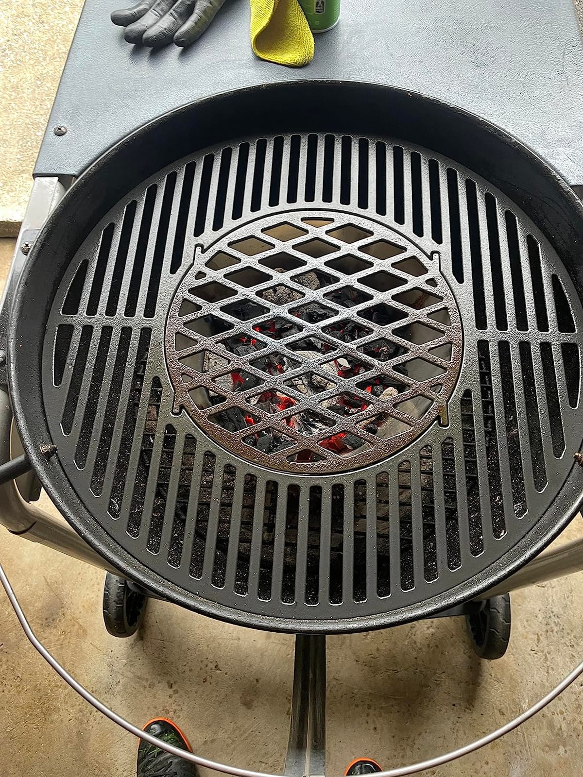 onlyfire 2-in-1 Cast Iron Grill Grate Replacement Weber Gourmet BBQ System customer photo 2