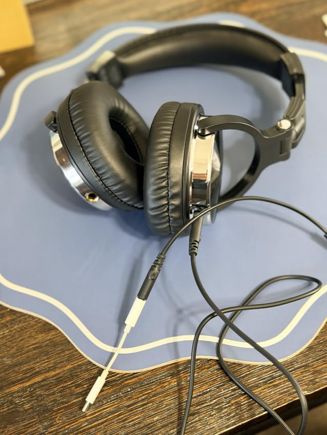 OneOdio Wired Over Ear Headphones Studio Monitor & Mixing DJ Stereo Headsets with 50mm Neodymium Drivers and 1/4 to 3.5mm Jack for AMP Computer Recording Podcast Keyboard Guitar Laptop - Dark Blue customer photo 1