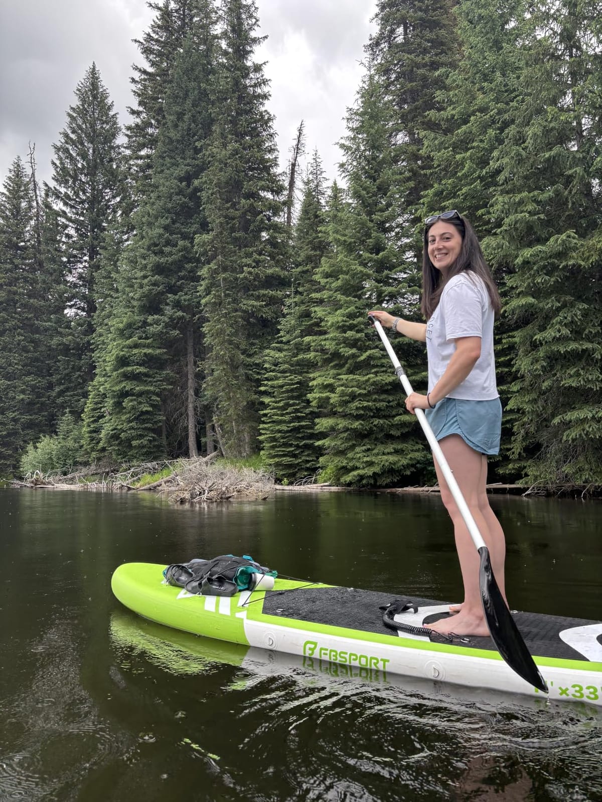 FBSPORT 11' Premium Stand Up Paddle Board, Yoga Board with SUP Accessories & Carry Bag | Wide Stance, Surf Control, Non-Slip Deck, Leash, Paddle and Pump for Youth & Adult customer photo 2