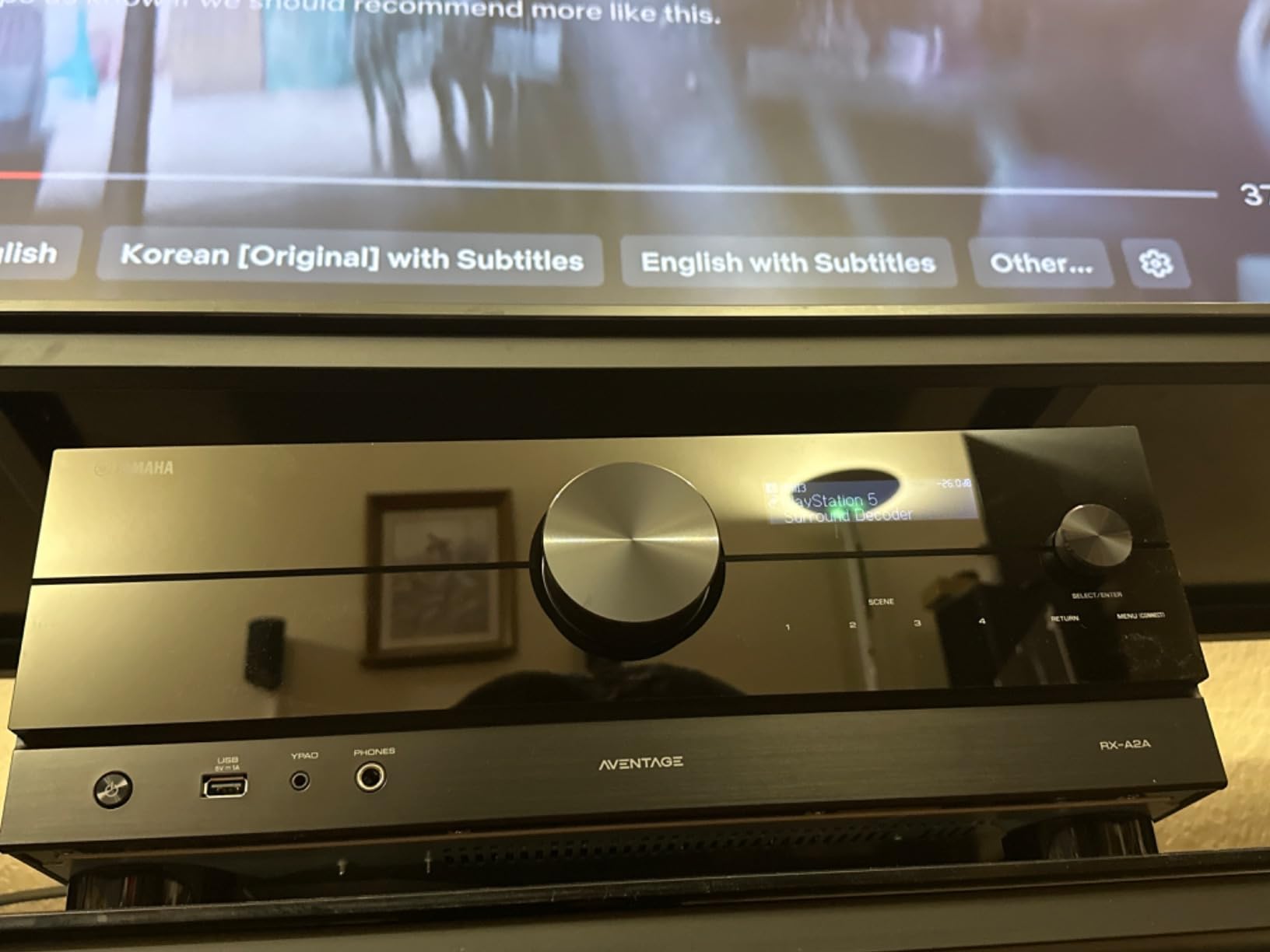 Yamaha RX-A2A AVENTAGE 7.2-Channel AV Receiver – 8K and 4K/120 HDMI, eARC, Dolby Atmos, DTS:X, Wi-Fi, Bluetooth, MusicCast customer photo 1