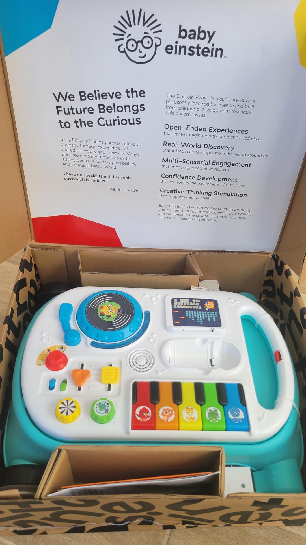 Baby Einstein Musical Mix ‘N Roll 4-in-1 Push Walker, Activity Center, Toddler Table & Floor Toy, 100+ Songs & Phrases, DJ Station with Piano customer photo 1