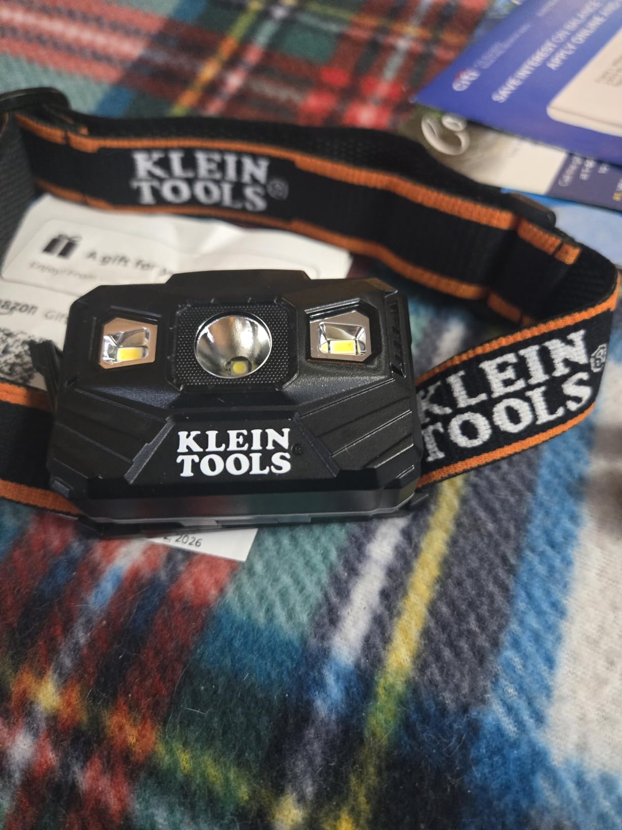 Klein Tools 56048 Rechargeable LED Headlamp, Adjustable Fabric Strap, 400 LMS, All-Day Runtime, for Work, Running, Outdoor Hiking customer photo 1