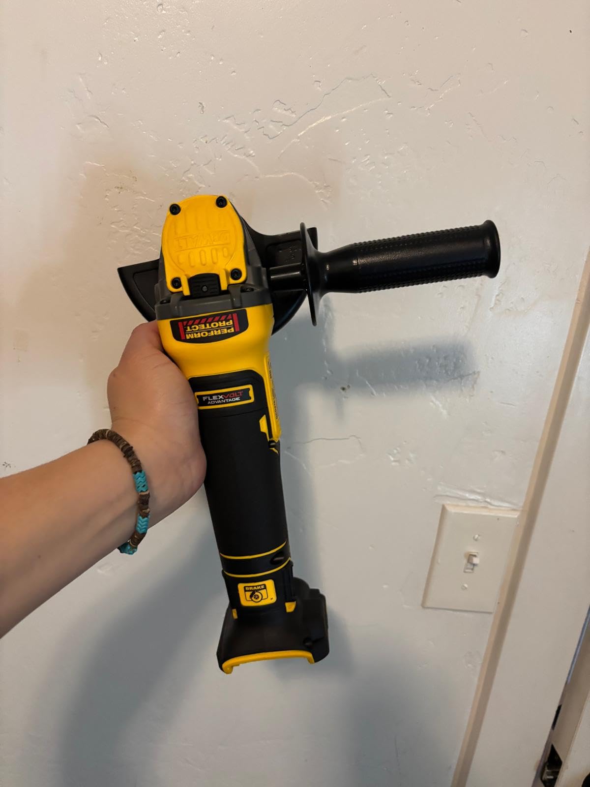 DEWALT FLEXVOLT ADVANTAGE 20V MAX* Angle Grinder, Paddle Switch, 4-1/2-Inch to 5-Inch, Tool Only (DCG416B) | 4-1/2-Inch to 5-Inch, Tool Only (DCG416B) customer photo 2