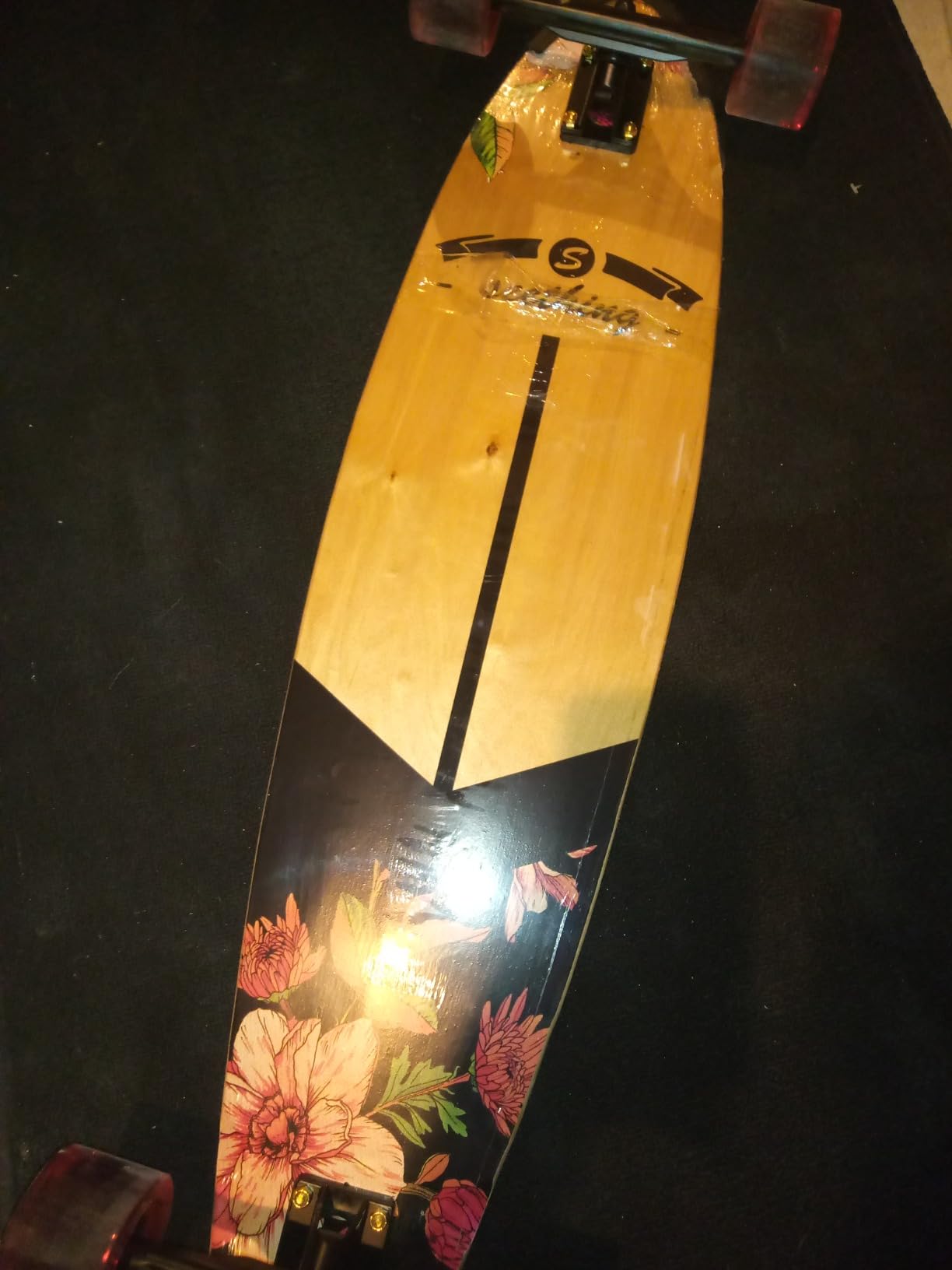 seething 42 Inch Longboard Skateboard Complete Cruiser Pintail,The Original Artisan Maple Skateboard Cruiser Pintail for Cruising, Carving, Free-Style and Downhill customer photo 2