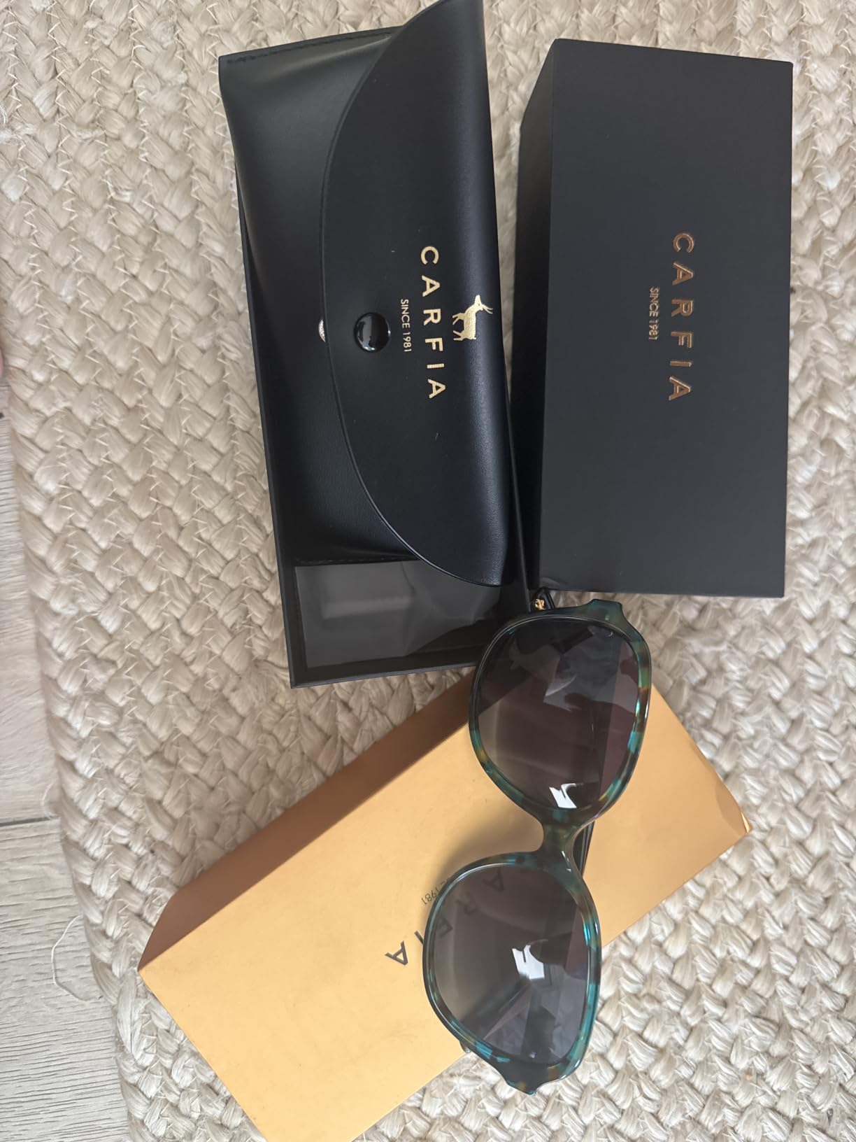 CARFIA Retro Large Acetate Polarized Sunglasses for Women UV Protection customer photo 1