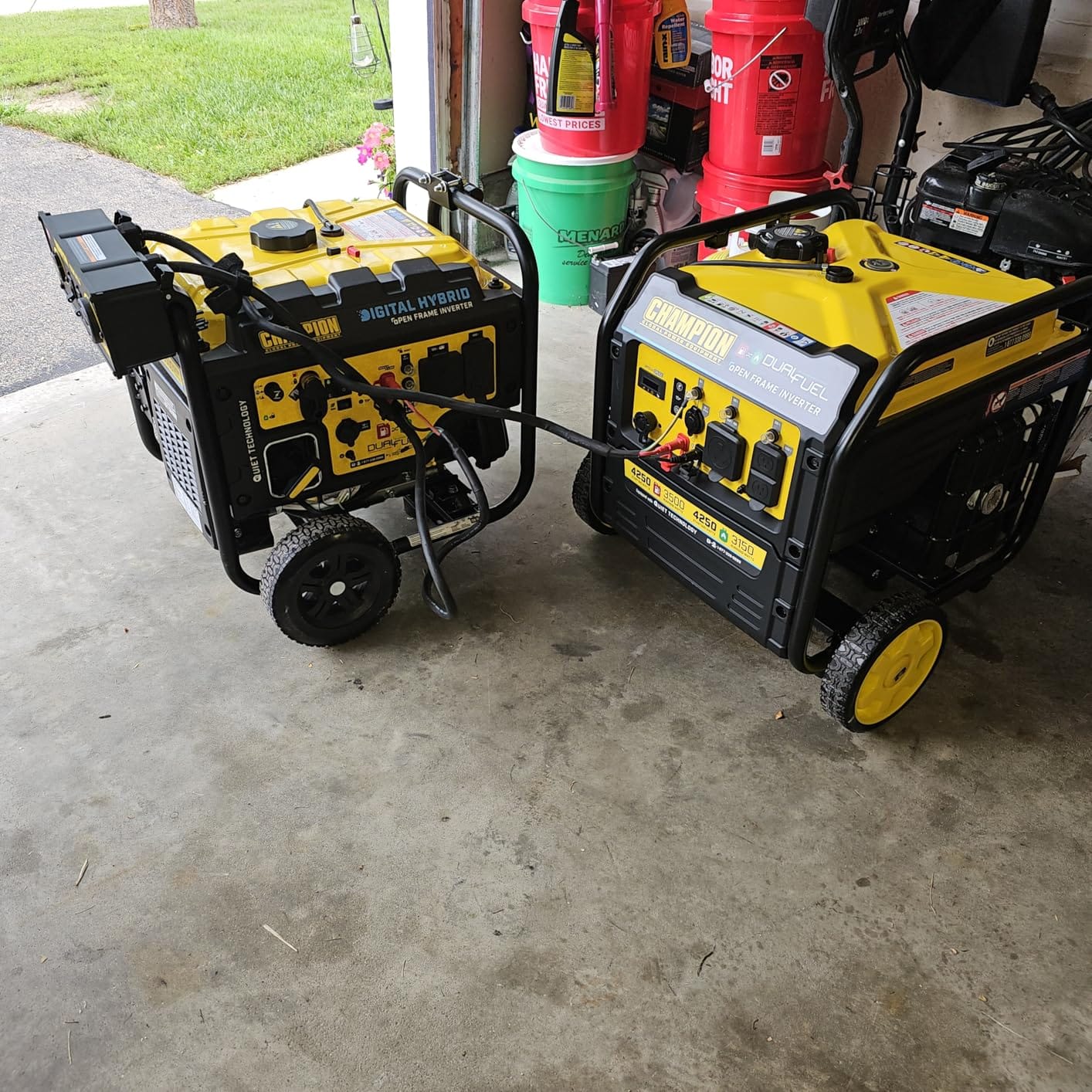 Champion 4250-Watt Dual Fuel Portable Open Frame Inverter Generator, CARB customer photo 1
