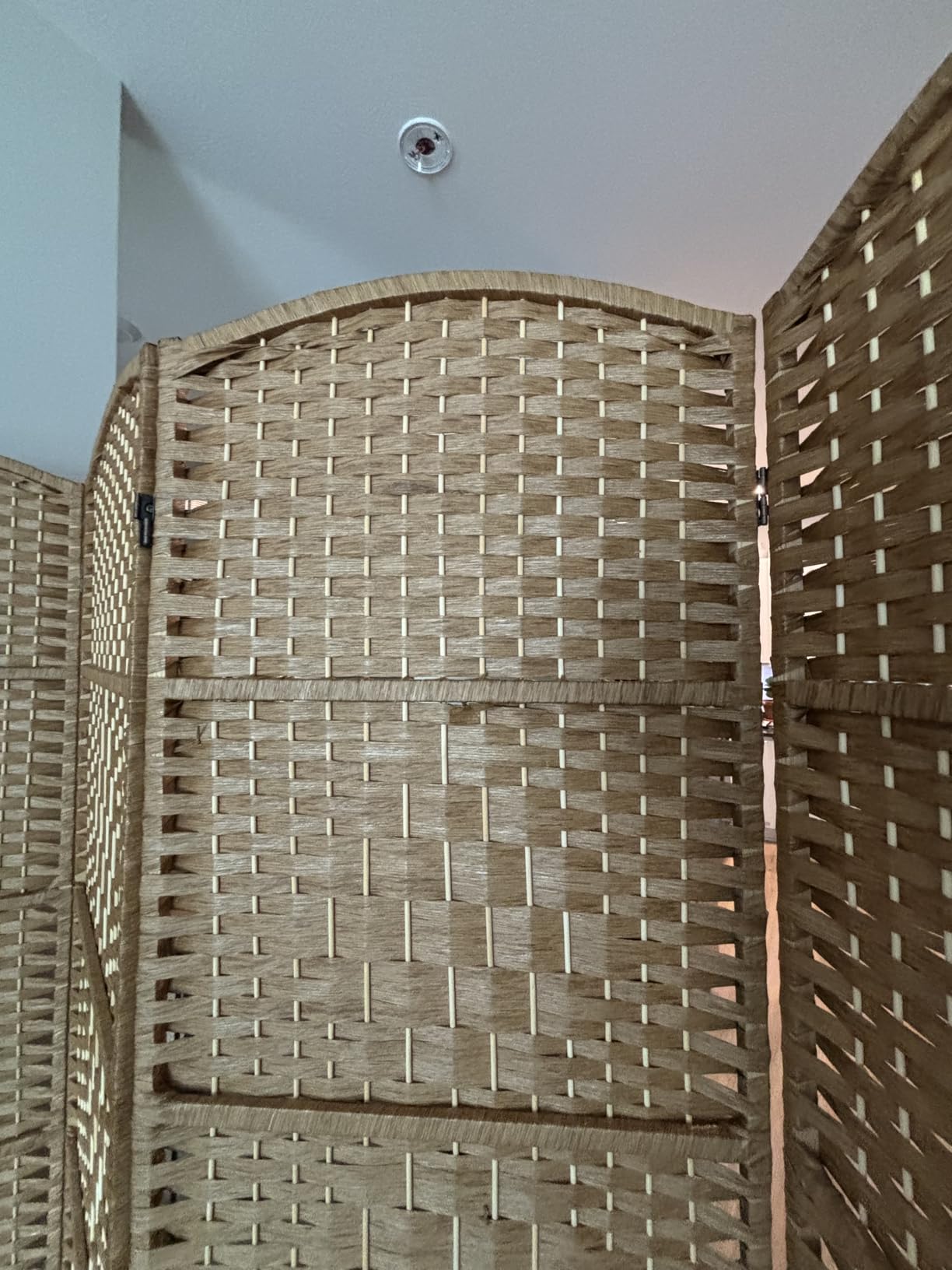 JOSTYLE Rattan Room Divider, 4-Panel Folding Privacy Screen 6ft. Extra Wide customer photo 2