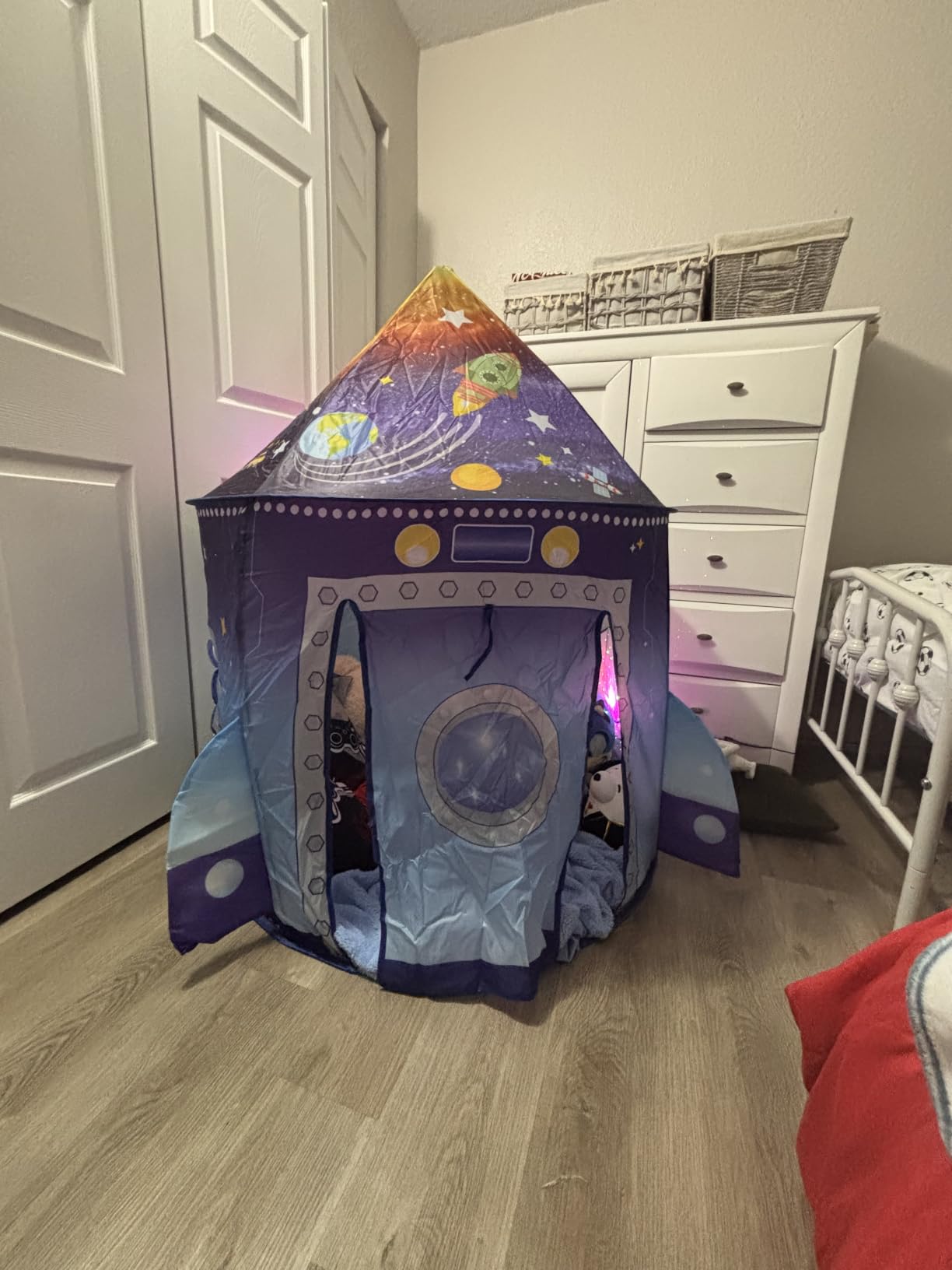 WillingHeart Play Tent for Kids, Rocket Ship Spaceship Space Themed customer photo 1