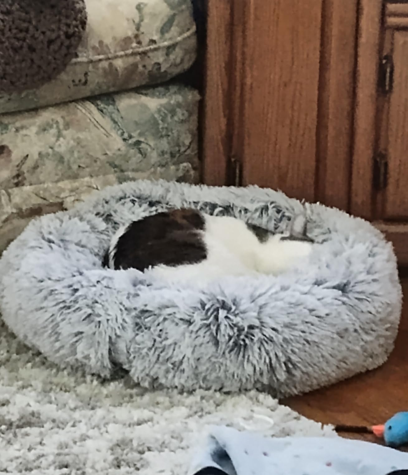 Western Home Calming Donut Small Medium Pet Dog Bed Washable, 27