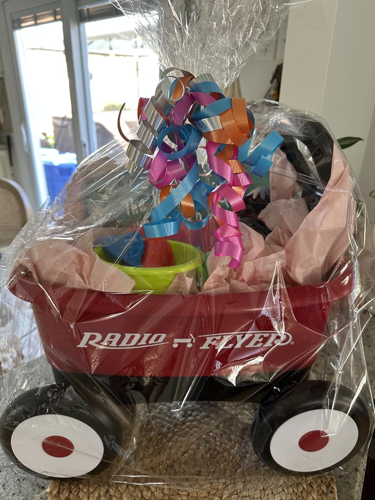 Radio Flyer Push & Pull Walker Wagon with Garden Tools, Ages 1-4 Years, Red customer photo 1