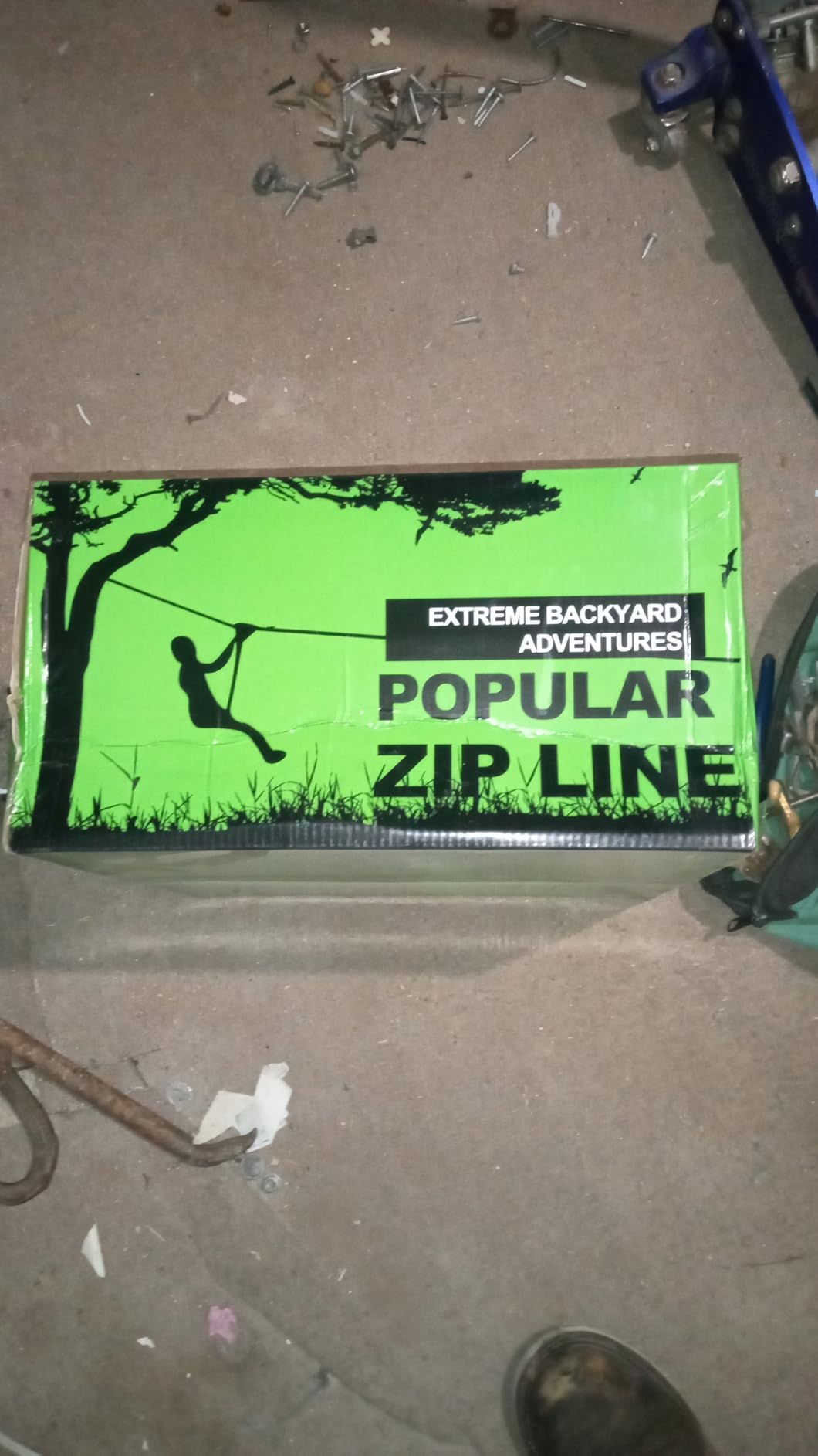 X XBEN Zip line Kits for Backyard 98FT, Ziplines for Kids and Adults; customer photo 1