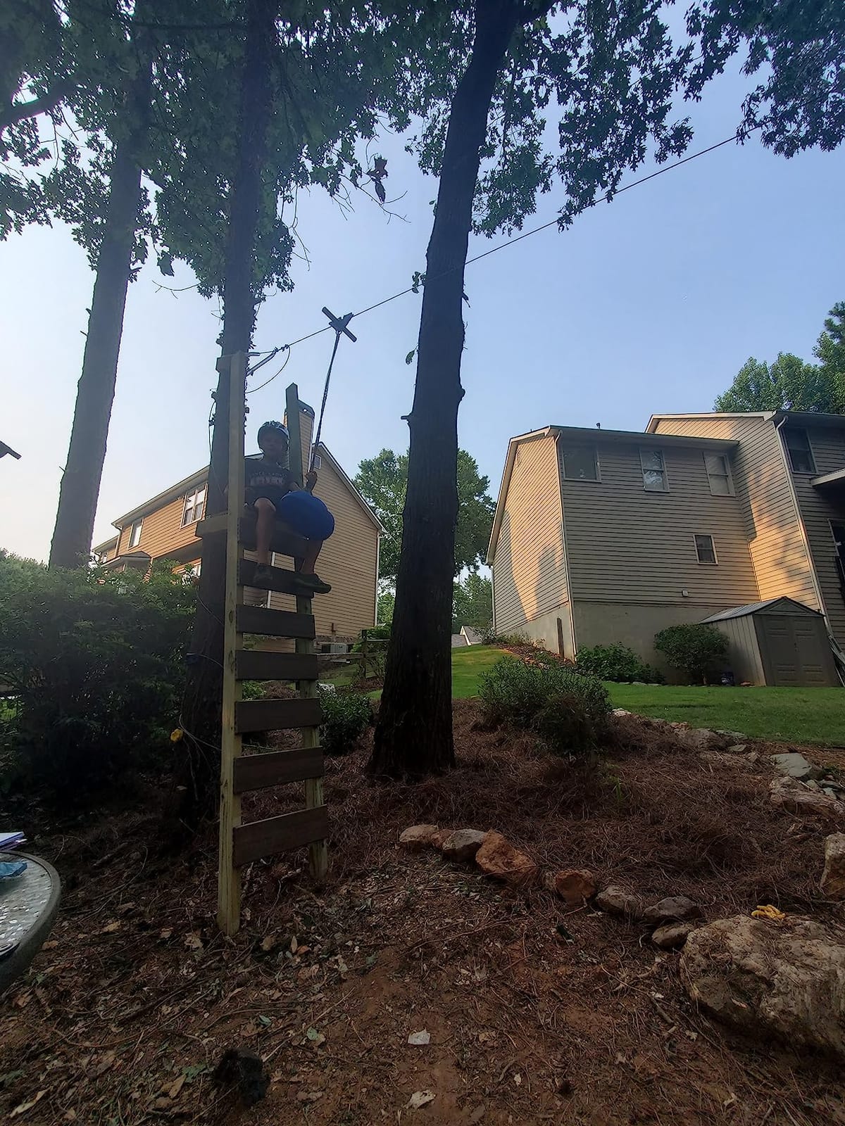 X XBEN Zip line Kits for Backyard 98FT, Ziplines for Kids and Adults; customer photo 2