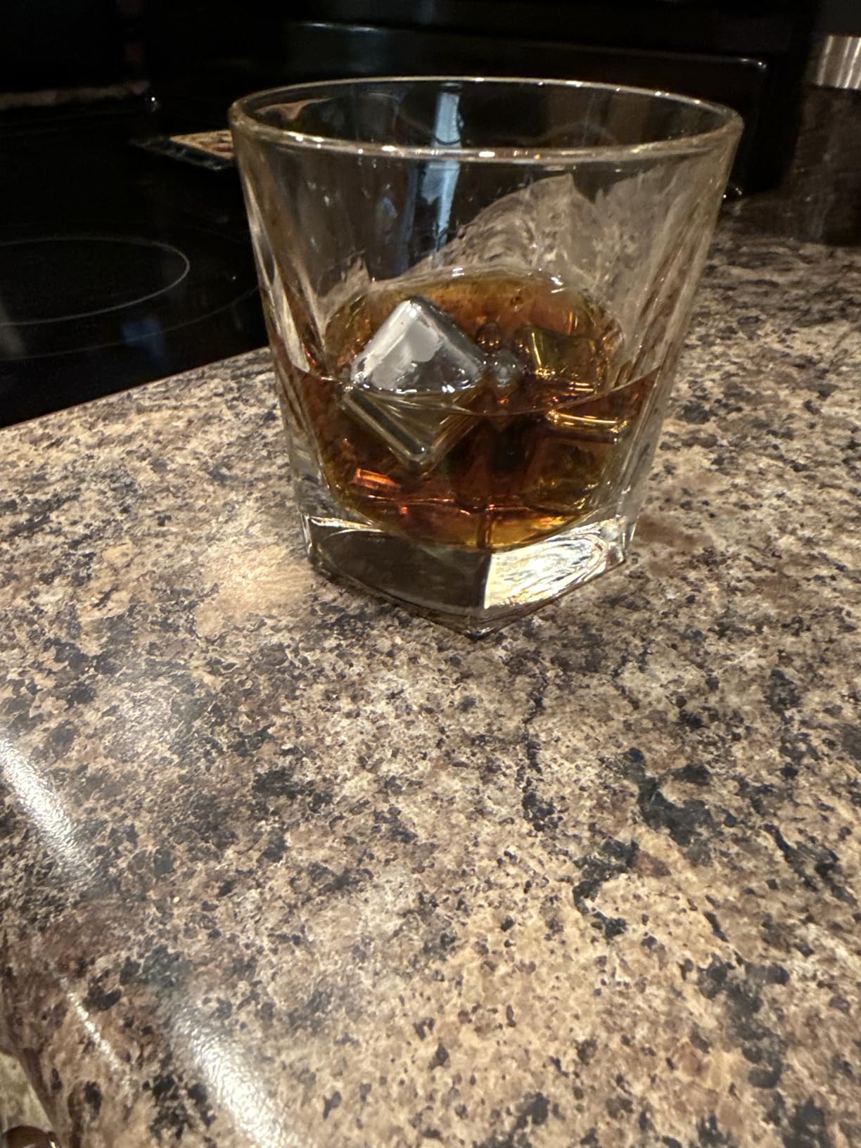 Reusable Stainless Steel Ice Cubes for Drinks - Metal Whiskey Stones, High Cooling Technology, for Whiskey, Vodka, Liqueurs, Wine, Beverage Juice or Soda, 8 Pack customer photo 1