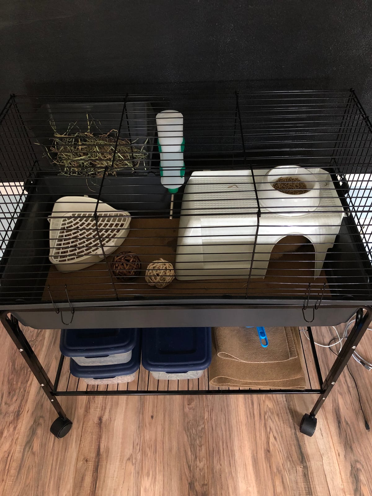 PawHut Two-Story Small Animal Cage Shelf & Wheels 39