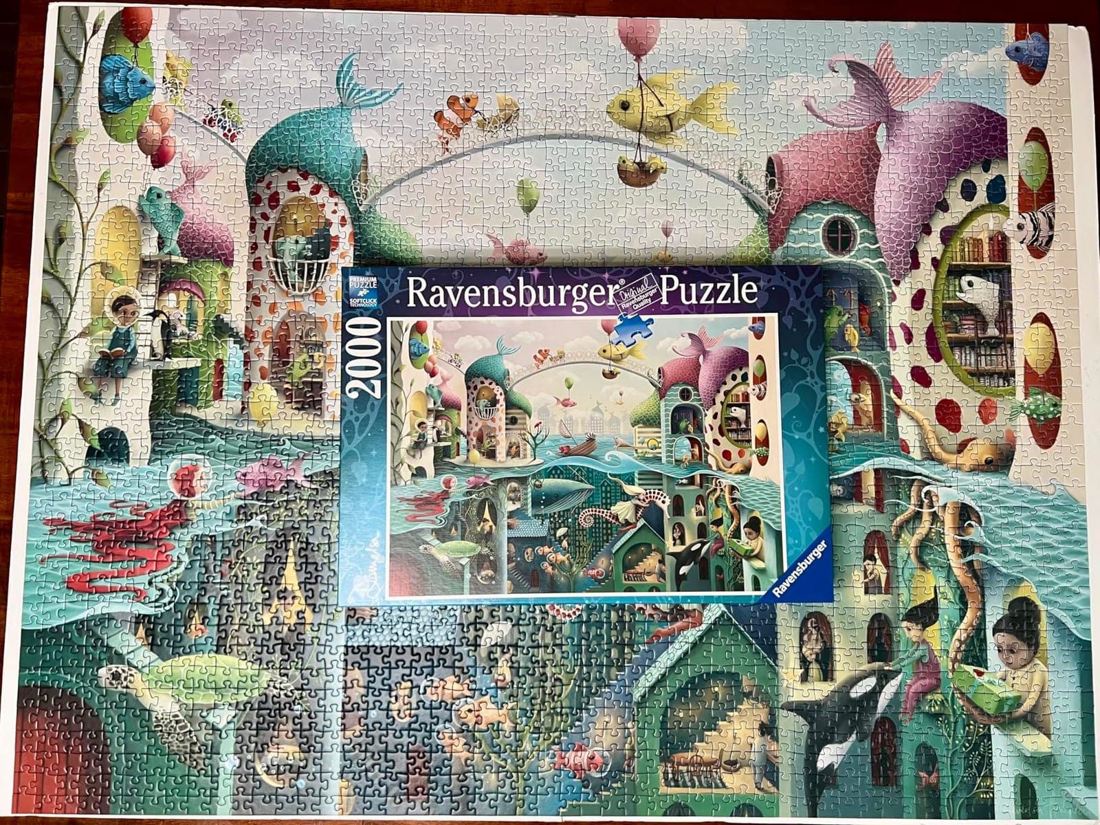 Ravensburger - If Fish Could Walk - 2000 Piece Jigsaw Puzzle - Whimsical and Fantastical View of The Undersea World - Frameable - Premium Quality - Puzzles for Adults customer photo 2