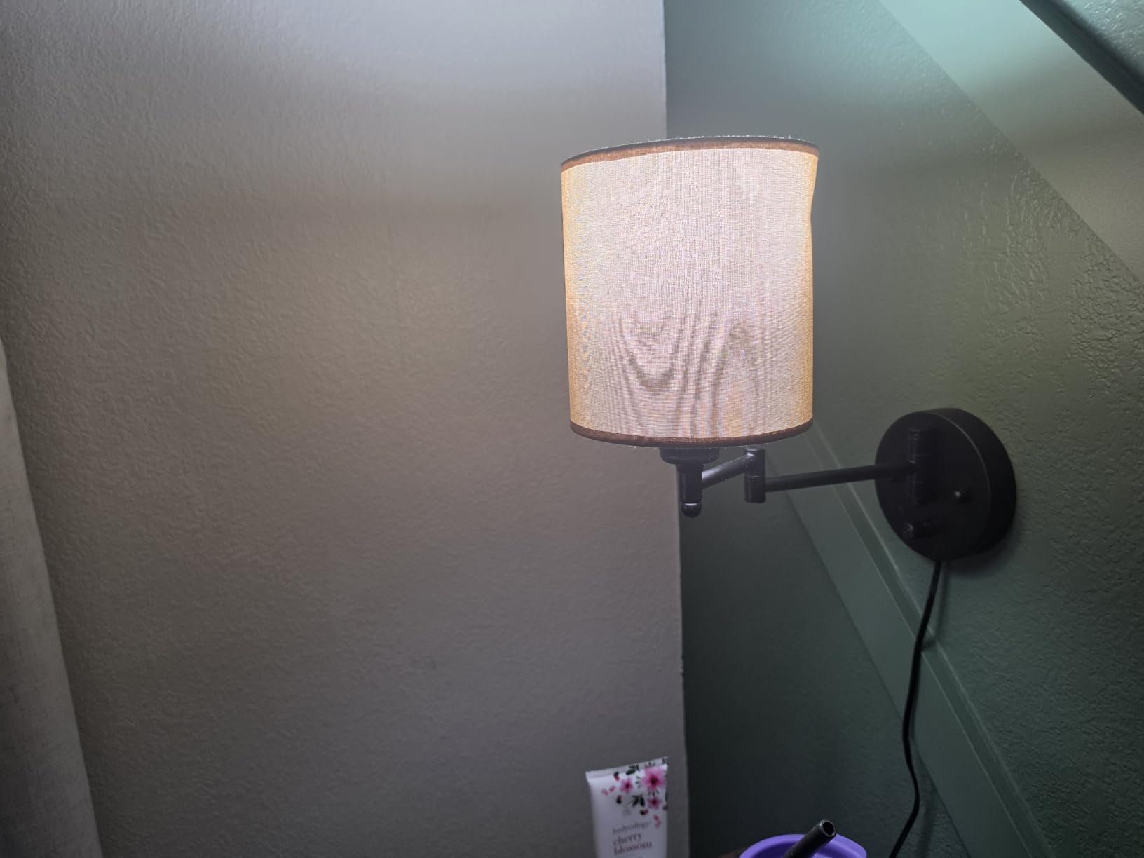 CADUKE Plug in Wall Sconce Set of 2, Swing Arm Wall Lamps customer photo 1