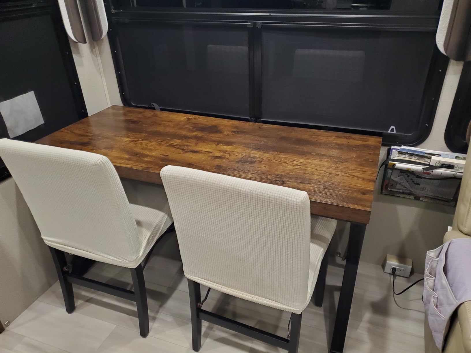 Tribesigns Writing Computer Desk, 55 inch Heavy Duty Study Desk with Z-Shaped Metal Leg, Modern Simple Home Office Computer Desk, Rustic Brown customer photo 1