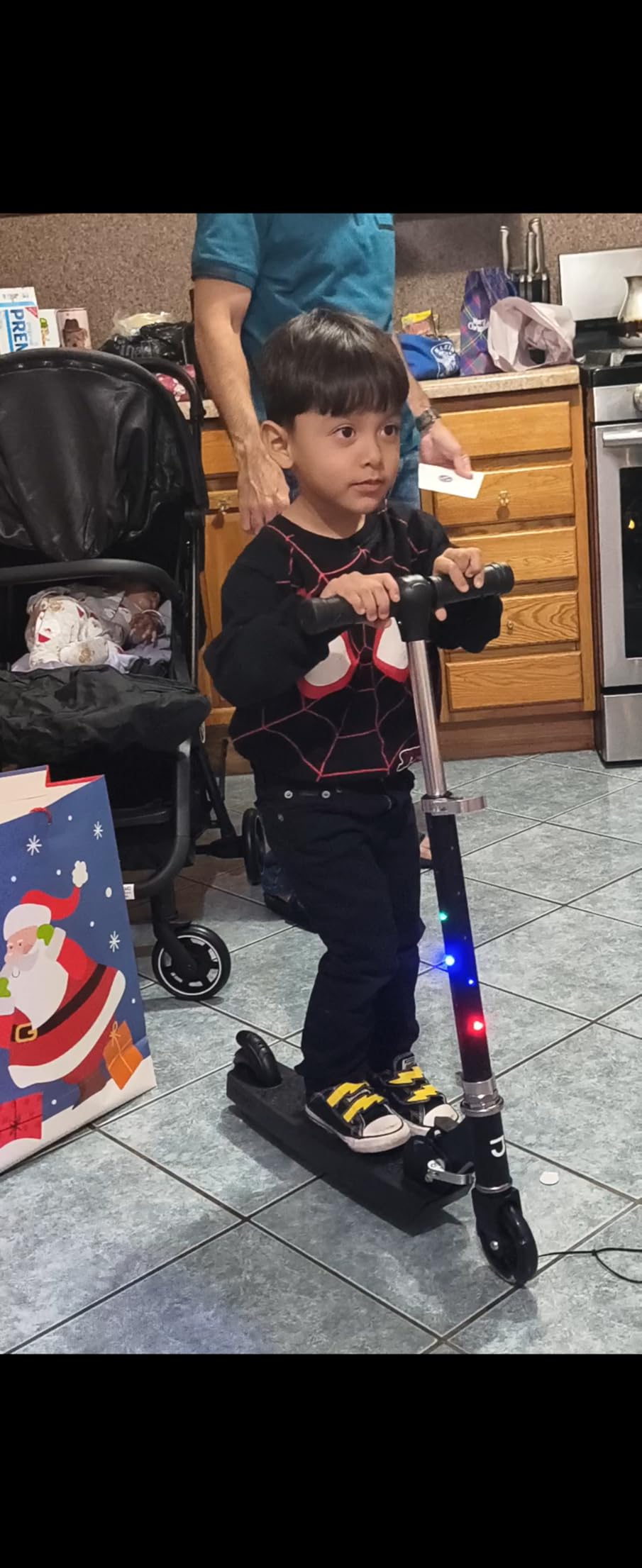 Jetson Jupiter Kids 2-Wheel Light-Up Kick Scooter, LED Lights on Handlebar, Stem, Wheels & Deck, Adjustable Handlebar, Rear Brake, Easy-Folding Mechanism, Ages 5+ customer photo 1