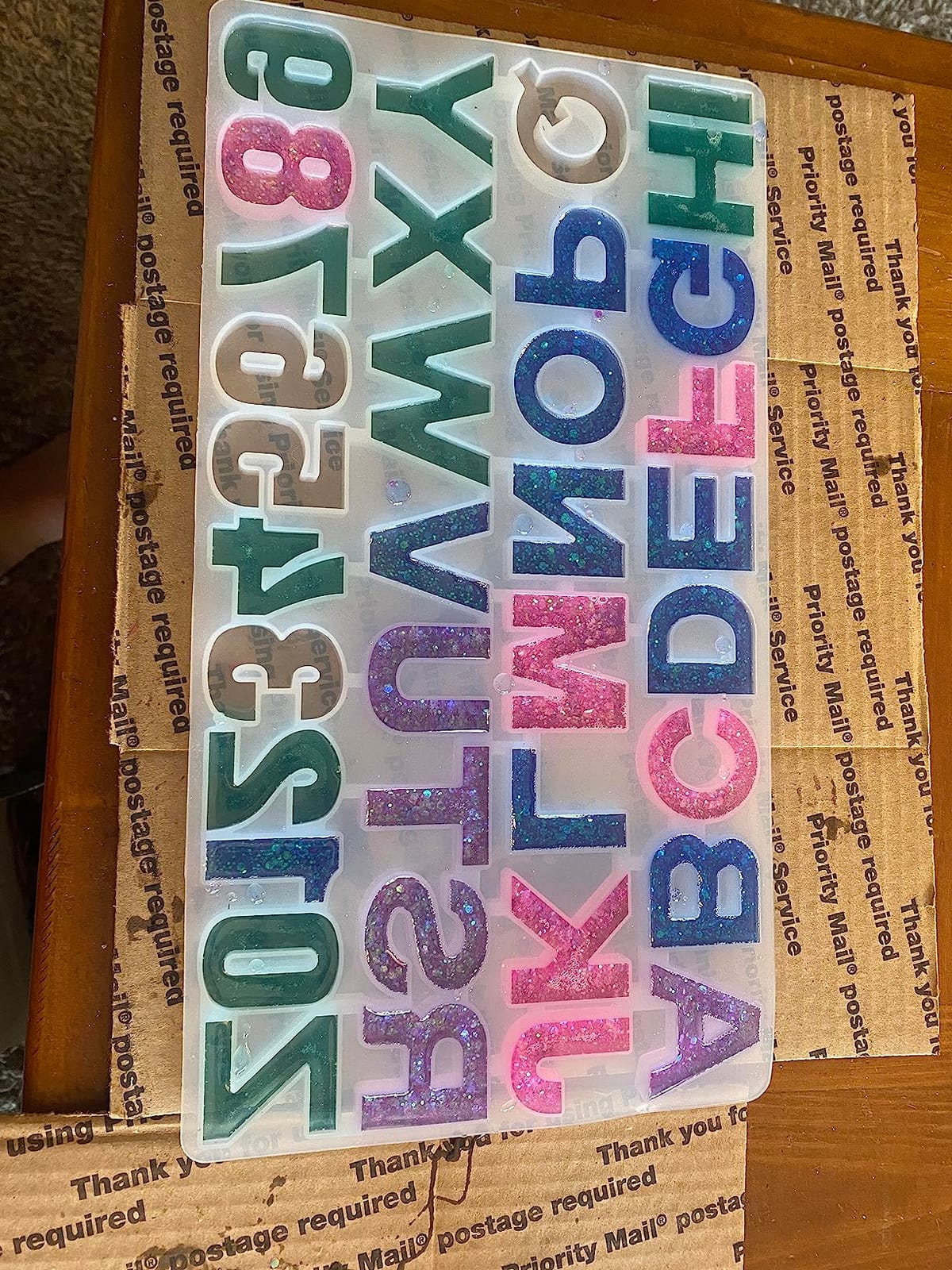 IGaiety Resin Kit for Beginners with Backward Alphabet Mold customer photo 2