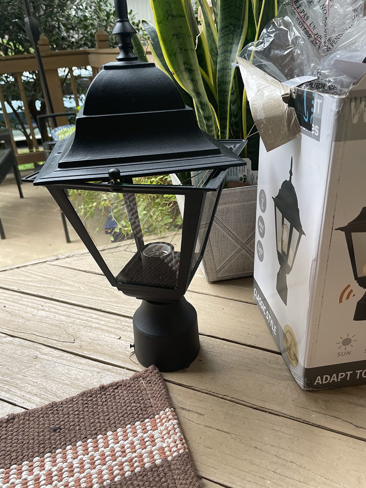 Windben Outdoor Post Light, Waterproof, 16.5in, Matte Black customer photo 1