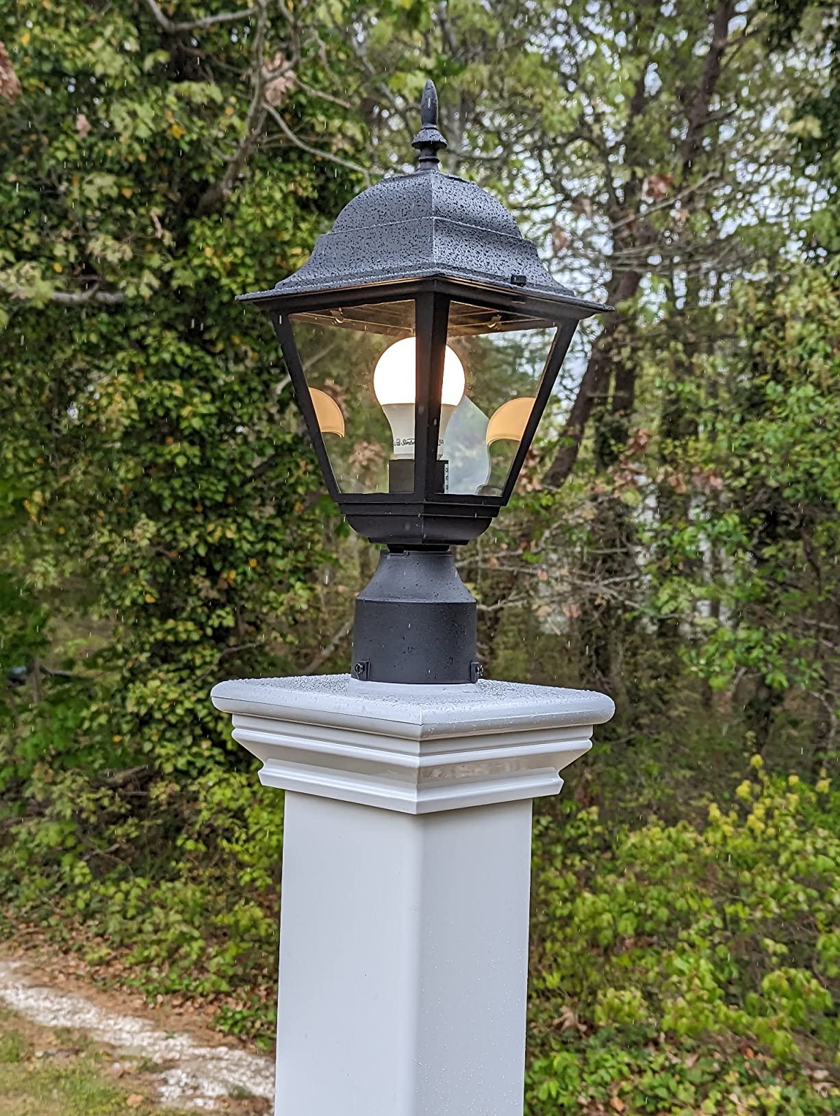Windben Outdoor Post Light, Waterproof, 16.5in, Matte Black customer photo 2