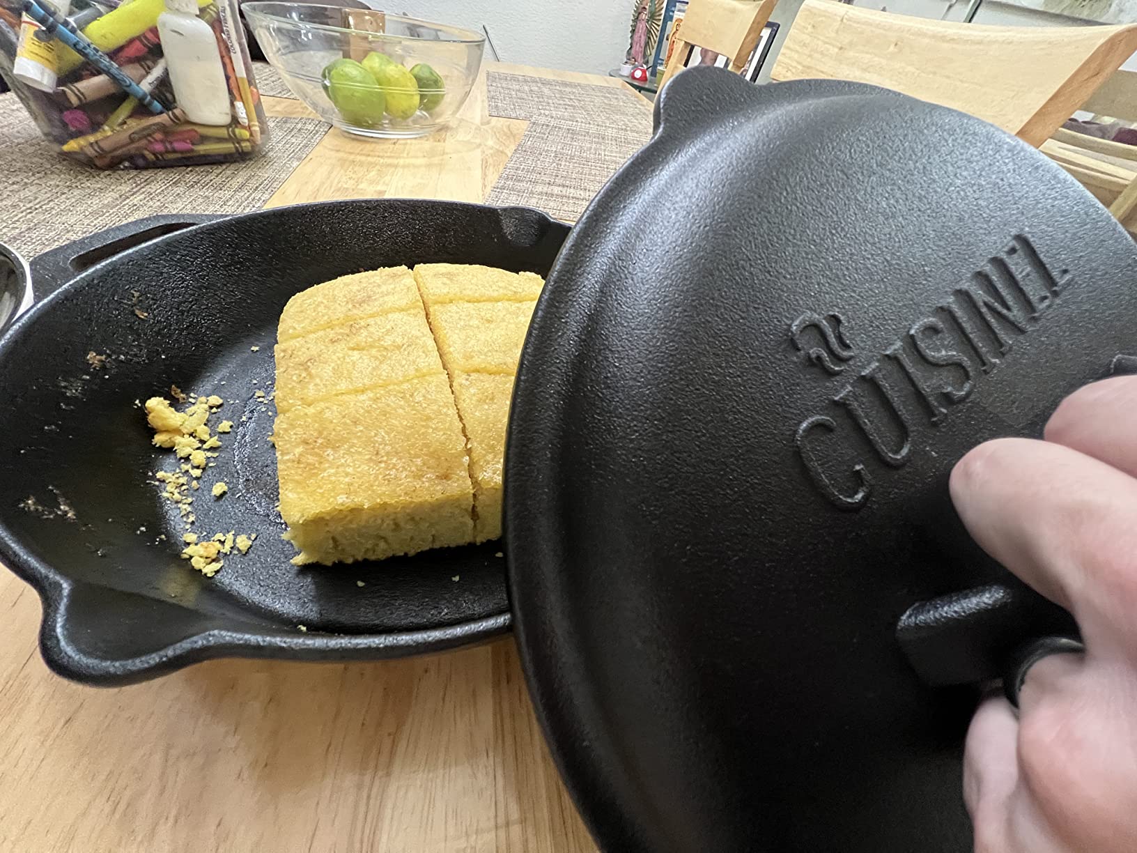 Cuisinel Cast Iron Skillet with Lid - 12