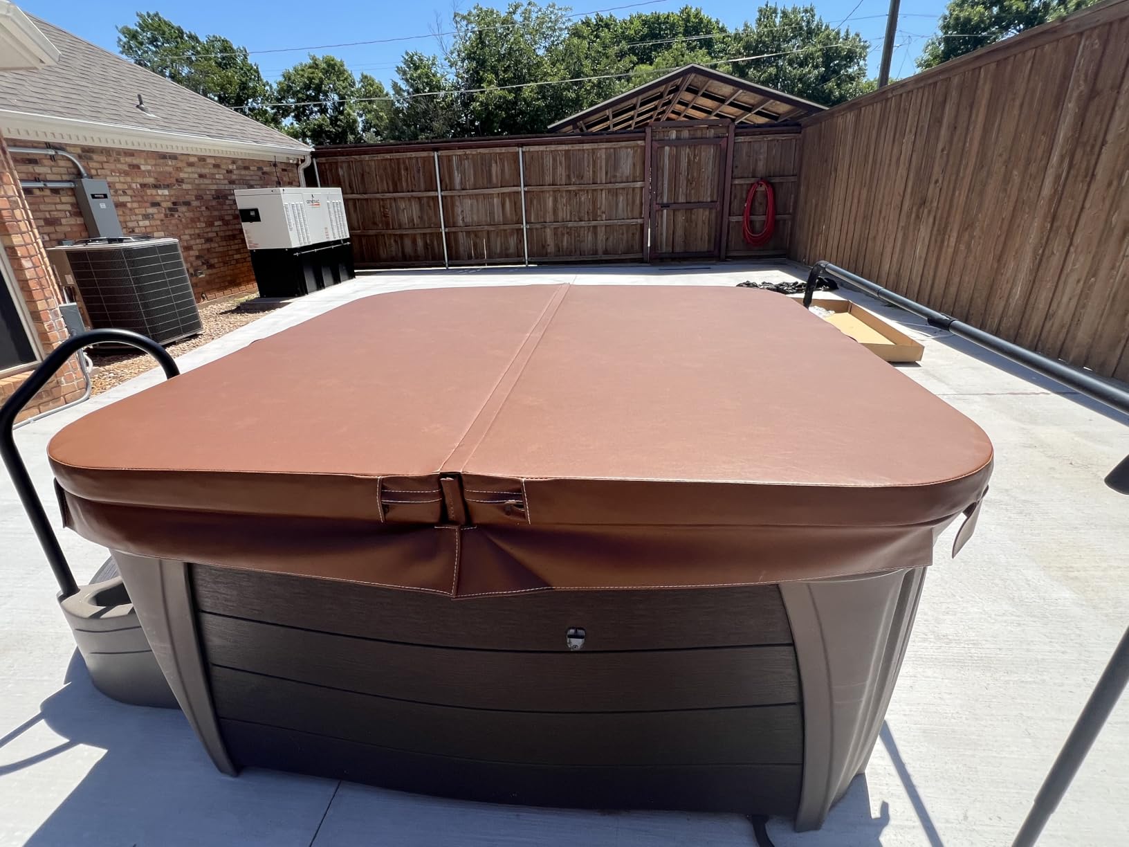 MySpaCover Custom-Made Hot Tub and Spa Cover Replacement | High-Density EPS Foam Insulation | HydroTex 600D or Marine Vinyl | Any Shape and Size up to 96 x 96 in. | 5-Year Warranty customer photo 1
