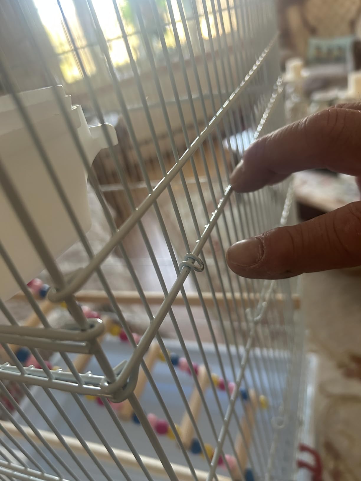 Yaheetech 62.5-inch Roof Top Flight Bird Cage for Parakeets Cockatiels Conures Finches Lovebirds Canaries Budgies Small Parrots, Large Birdcage with Detachable Rolling Stand, White customer photo 2