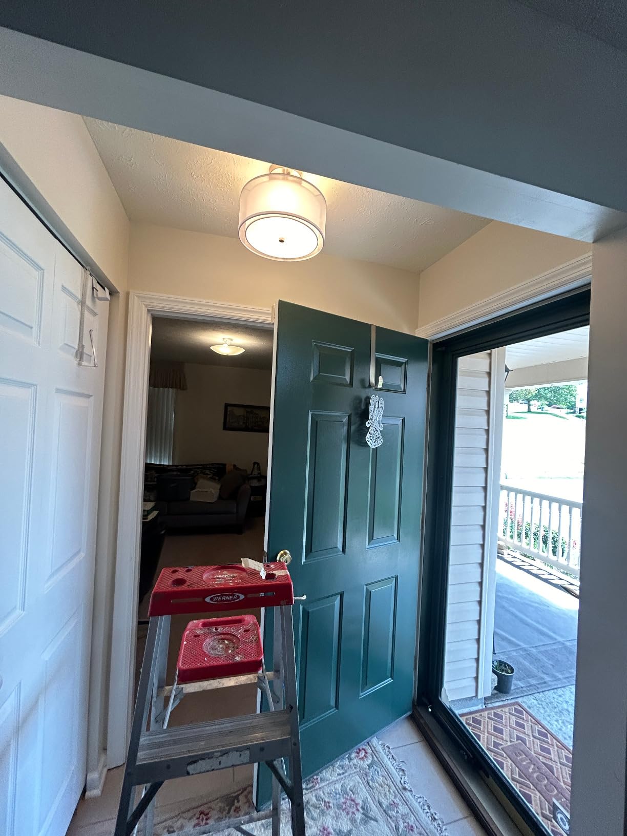 3-Light Semi Flush Mount Ceiling Light Fixture, Drum Light Ceiling Lighting customer photo 2