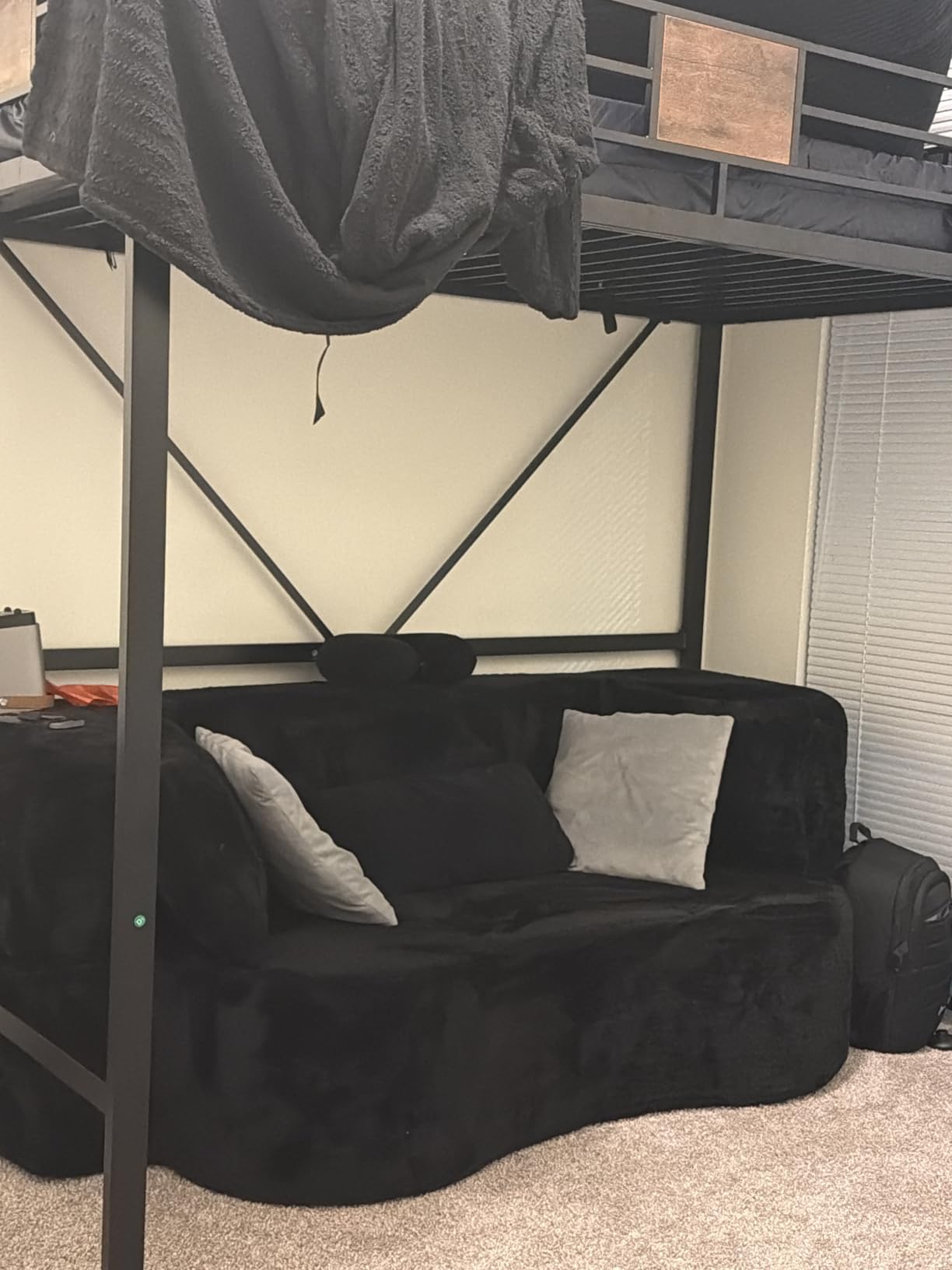 SHA CERLIN Loft Bed Twin Size with Ladder and Guardrail,Rustic Design customer photo 2