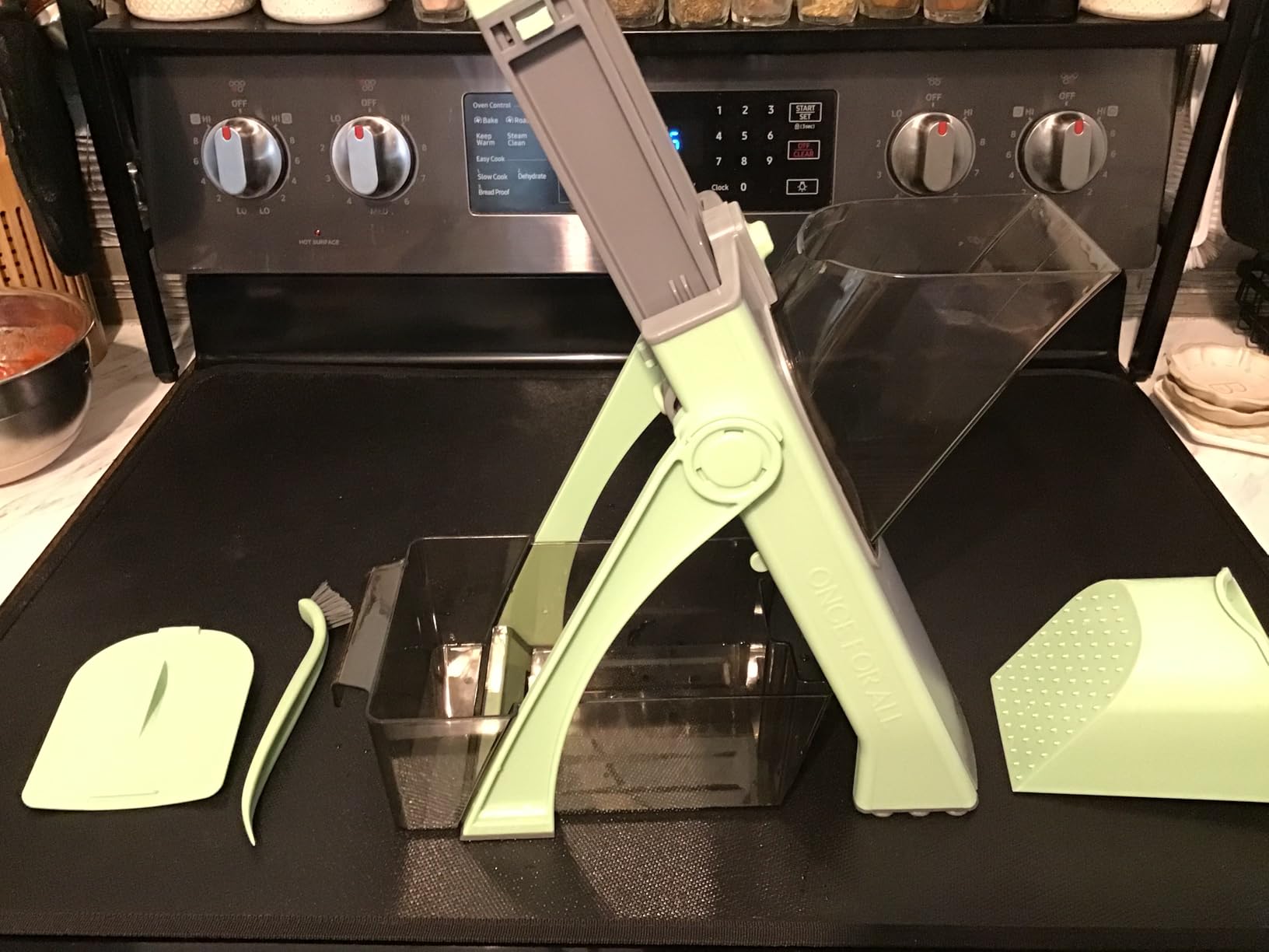 SupMaKin Safe Mandoline Slicer for Kitchen,Adjustable Potato Slicer 1-8 mm customer photo 2