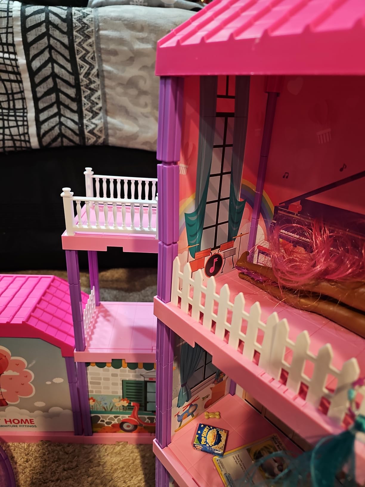 beefunni Doll House, Dollhouse with 4 Stories-11 Rooms, 2 Dolls and Lights customer photo 1