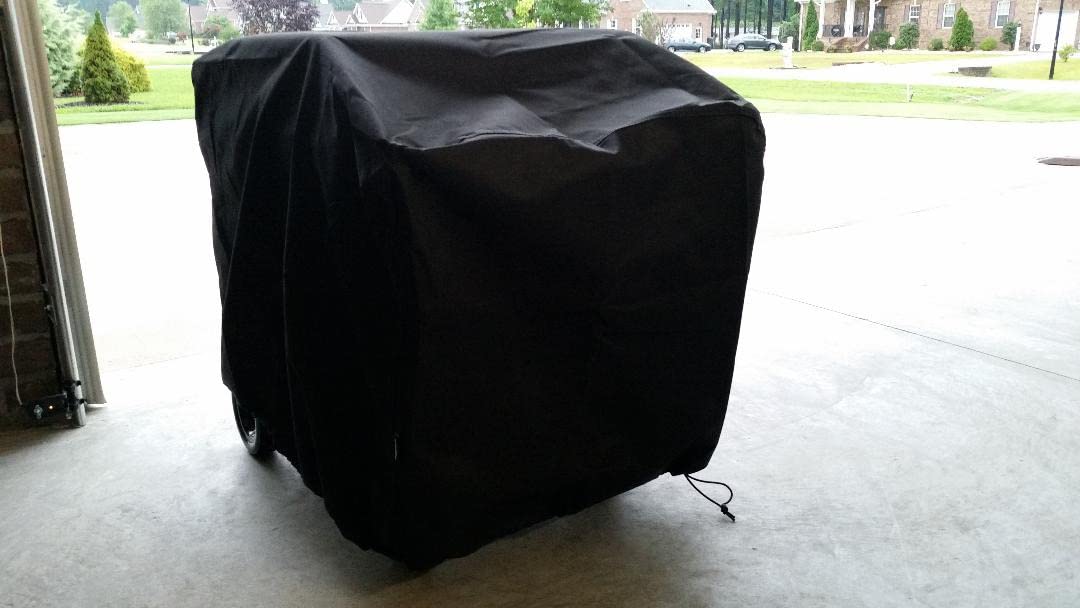 Generator Cover Waterproof, Heavy Duty Thicken 600D Polyester with Elastic Drawstring, Weather/UV Resistant Generator Cover for Universal Portable Generators 3000-5000 Watt (25''L x 24''W x21''H) customer photo 2