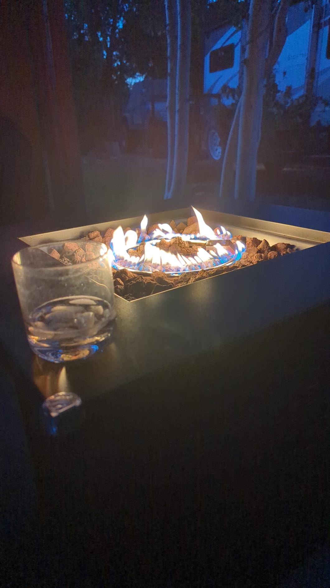 Ciays 28 Inch Propane Fire Pit CSA-Listed Outdoor Fire Pit Table, 50,000 BTU Steel Gas Fire Pits with Lid and Lava Rock, Add Warmth and Ambience to Parties On Patio Deck Garden,Black,CIFPT3-N1 customer photo 1