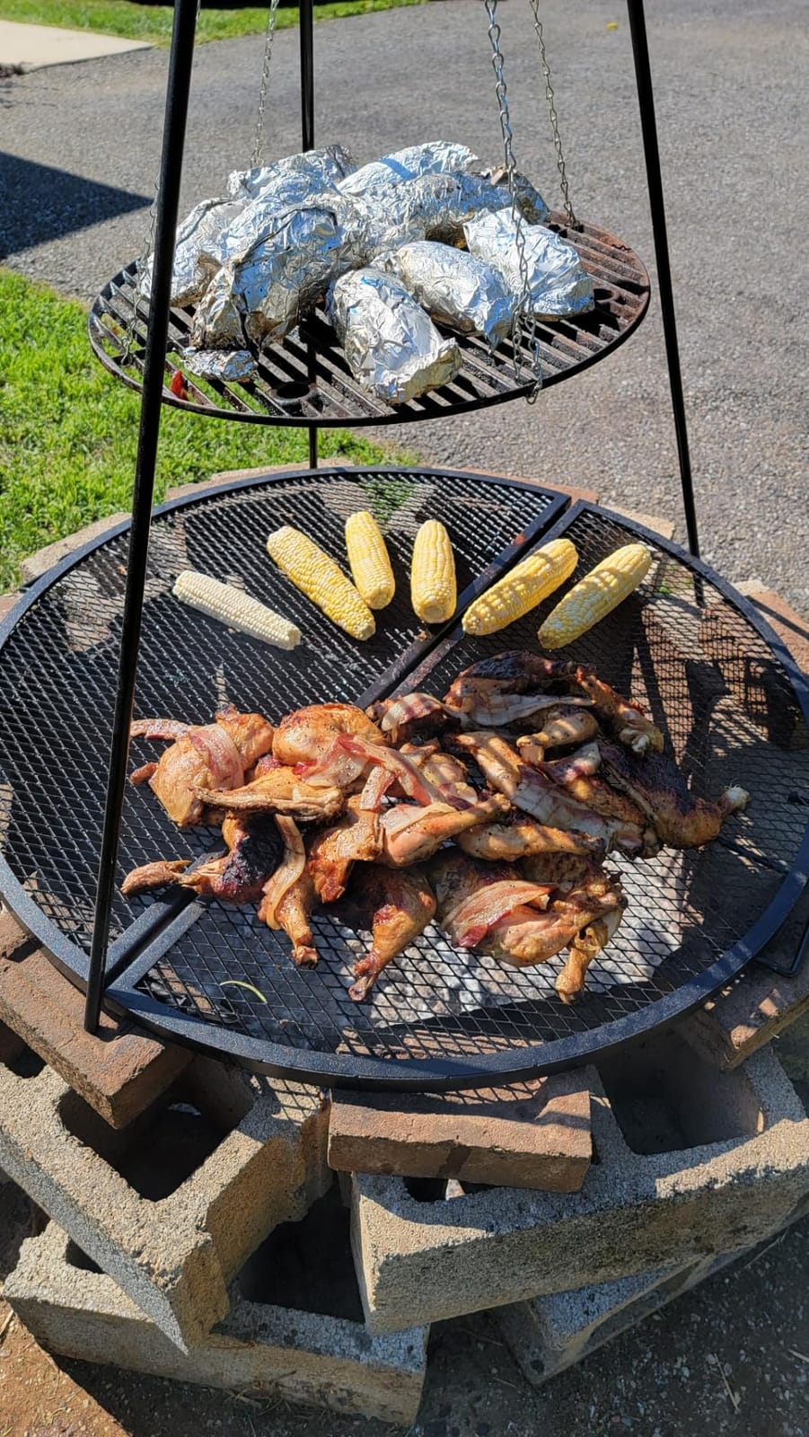 36 Inch X-Marks Fire Pit Grate, Folding Campfire Grill Grate customer photo 2