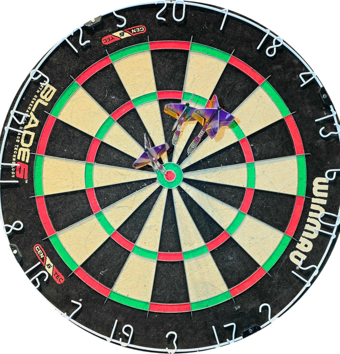 WINMAU Professional Bristle Dartboard - PDC Tournament Board with Official Tournament Specifications - Available in Blade 6 Single, Dual, Triple Core & Blade X Generations customer photo 1