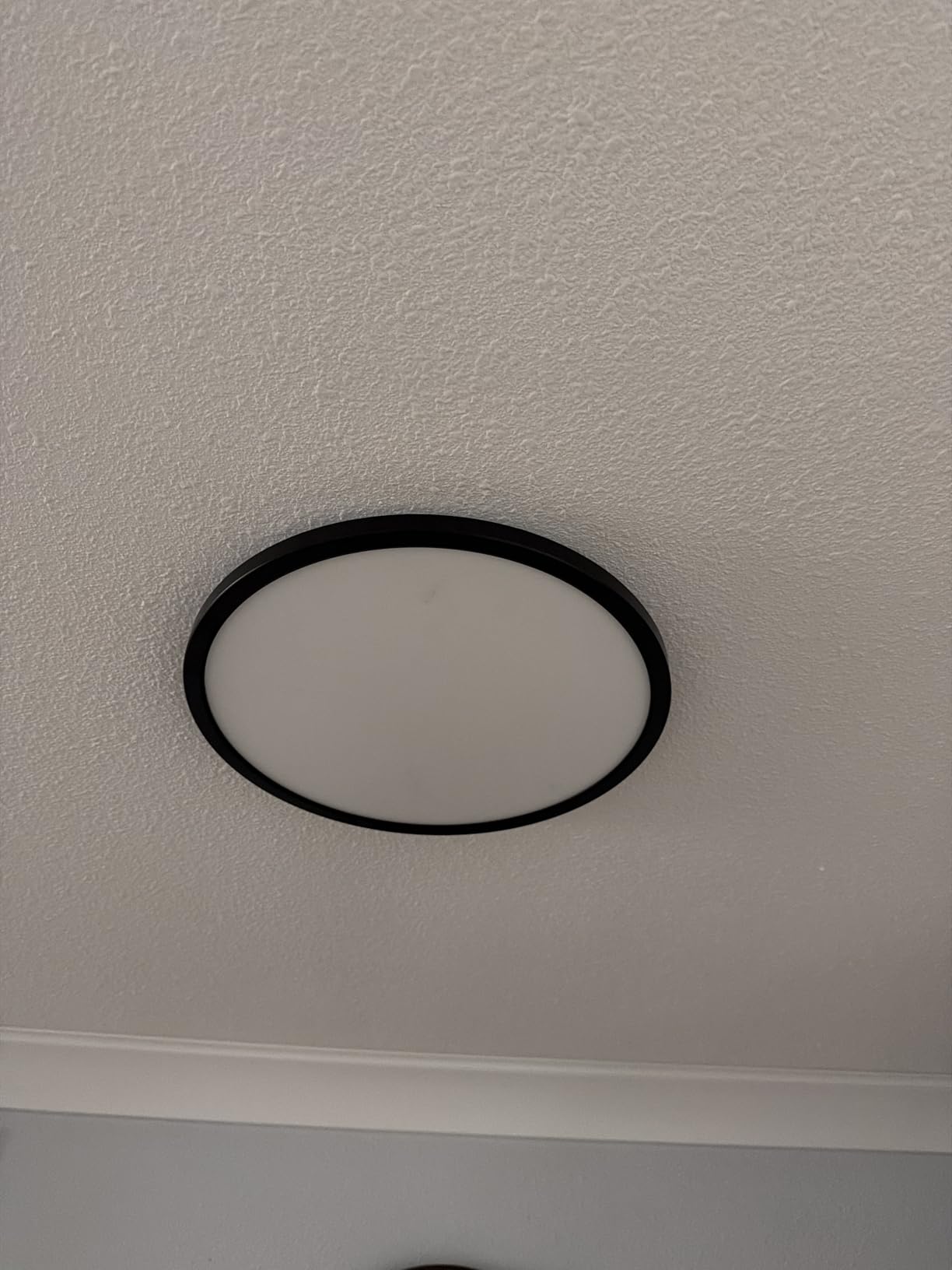 BLNAN Dimmable LED Flush Mount Ceiling Light Fixture with Remote Control, 12Inch 3000K-6500K Light Color Adjustable, Modern Ultra-Thin Ceiling Lamp for Bedroom Kitchen, Wired customer photo 1