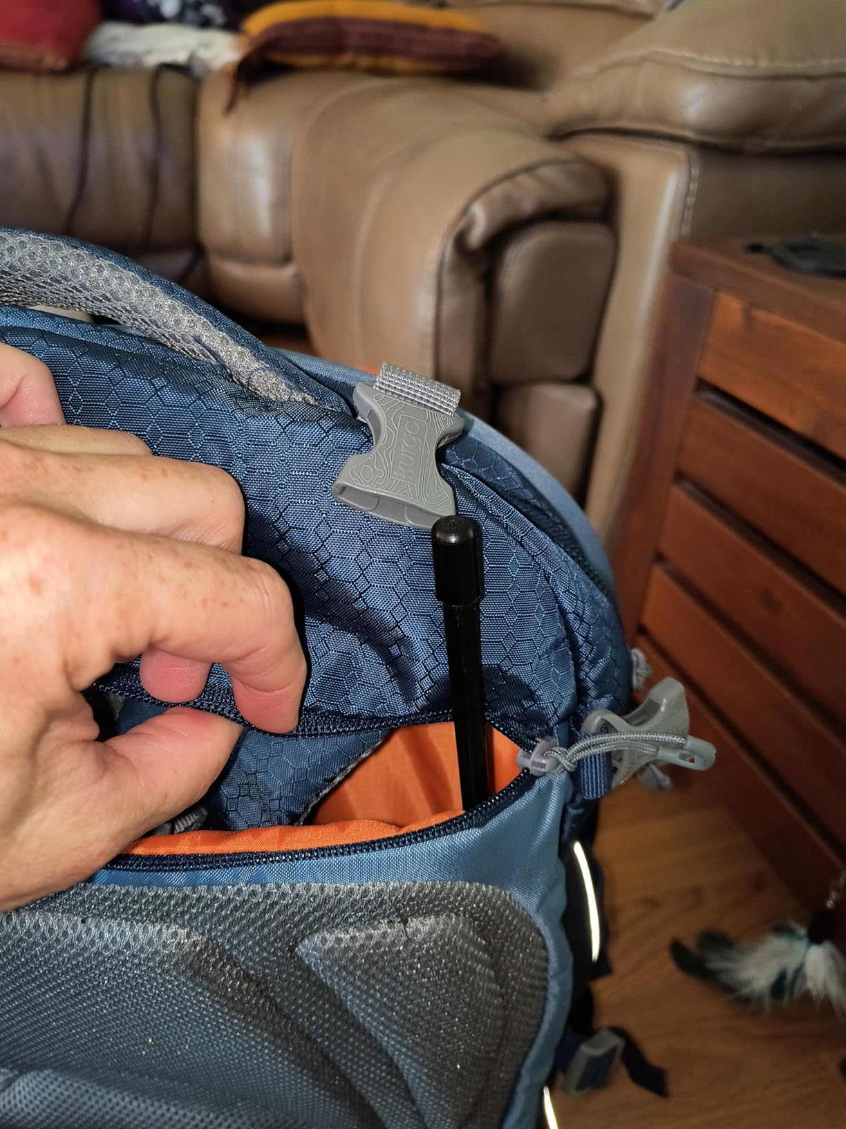 Kurgo G-Train Pet Carrier Backpack, Ink Blue customer photo 1