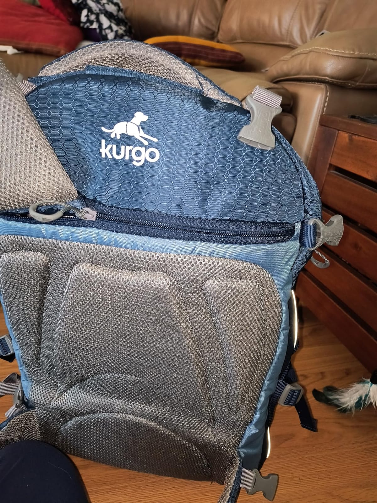 Kurgo G-Train Pet Carrier Backpack, Ink Blue customer photo 2