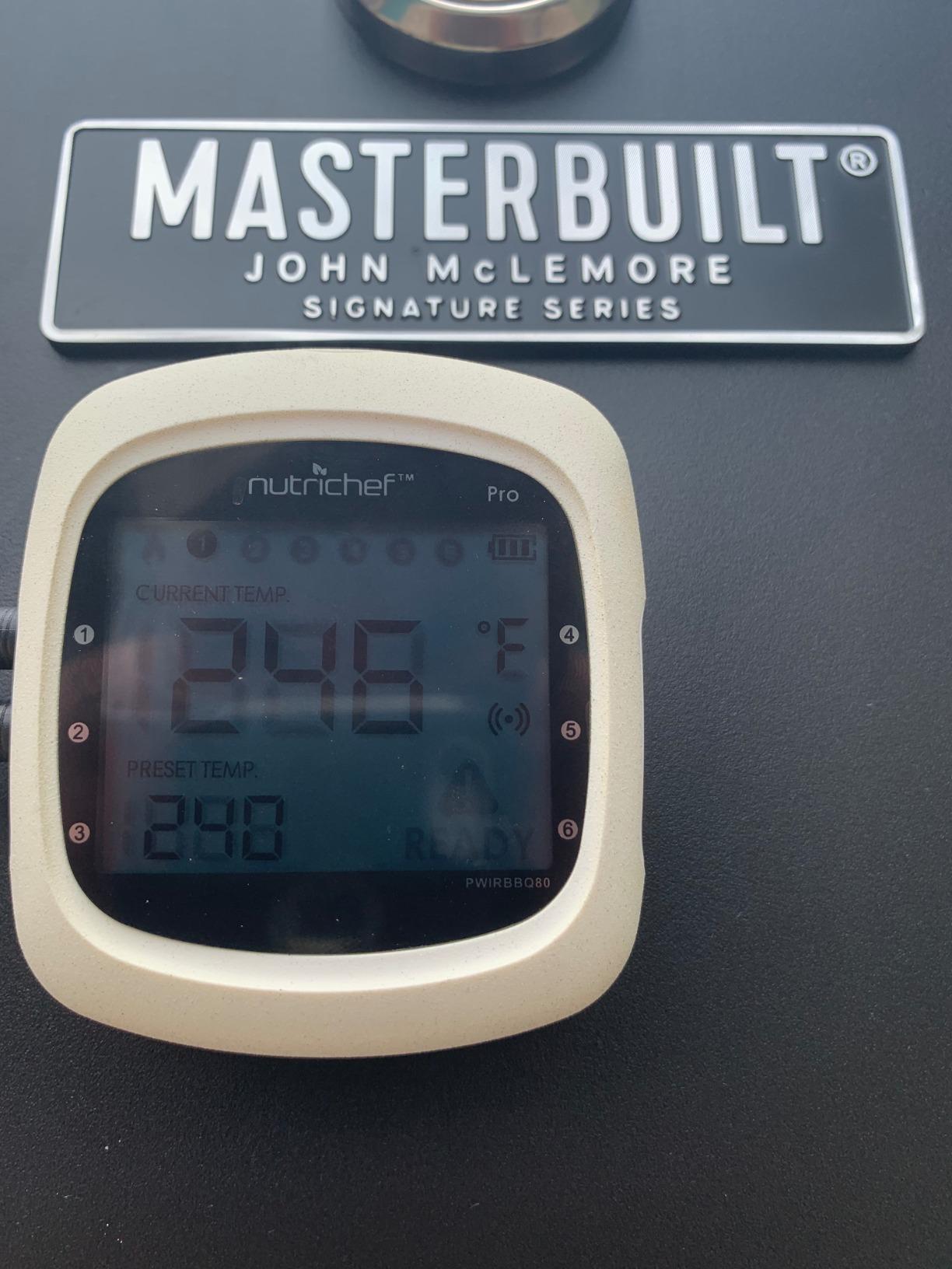 NutriChef Smart Bluetooth BBQ Thermometer with Travel Zip Case, Upgraded Stainless w/ 2 Temperature Probes, LCD Display, Done Alarm Android iPhone, Gas Charcoal BBQ Smoker Temp Monitoring customer photo 1